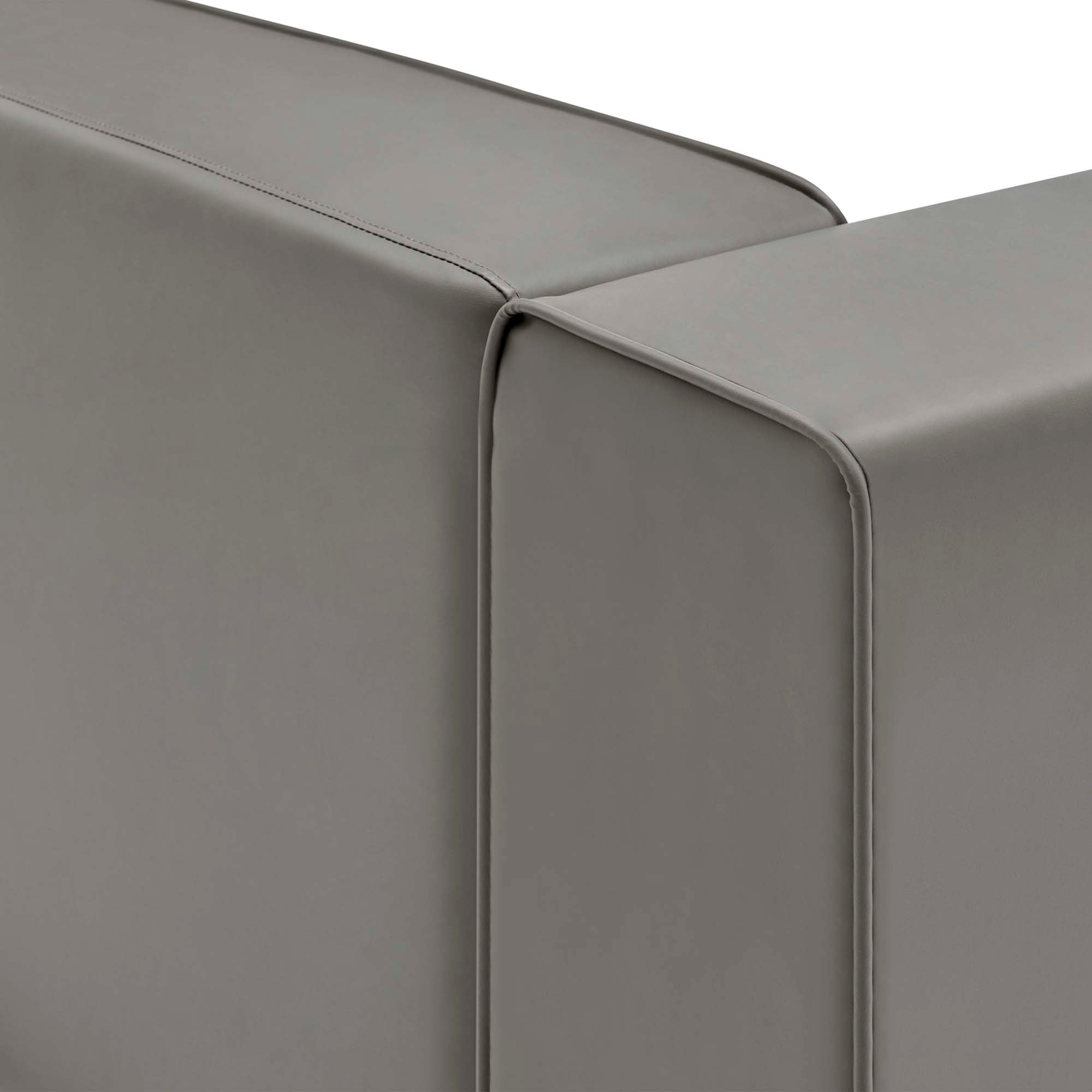Mingle Vegan Leather Right-Arm Chair by Modway - Best Buy Furniture