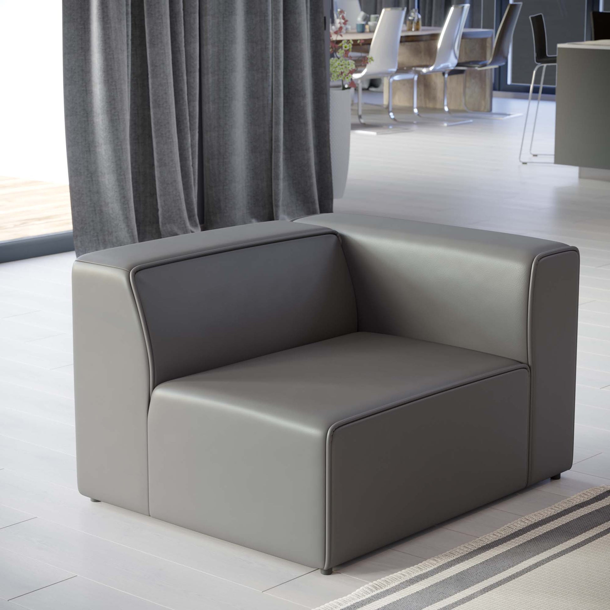 Mingle Vegan Leather Right-Arm Chair by Modway - Best Buy Furniture