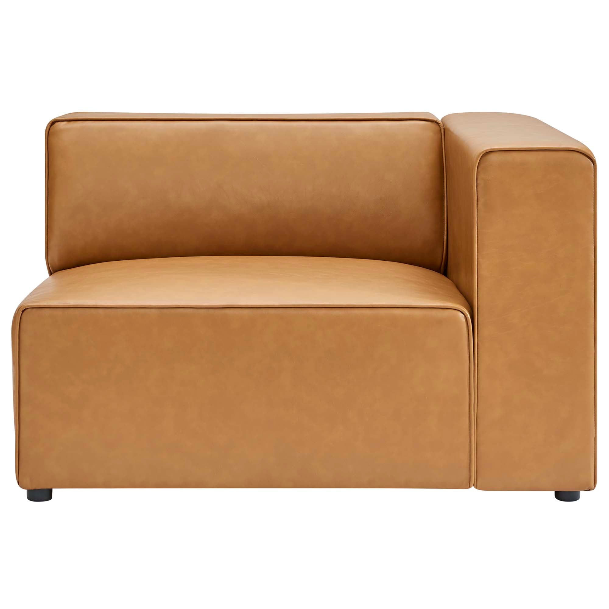 Mingle Vegan Leather Right-Arm Chair by Modway - Best Buy Furniture
