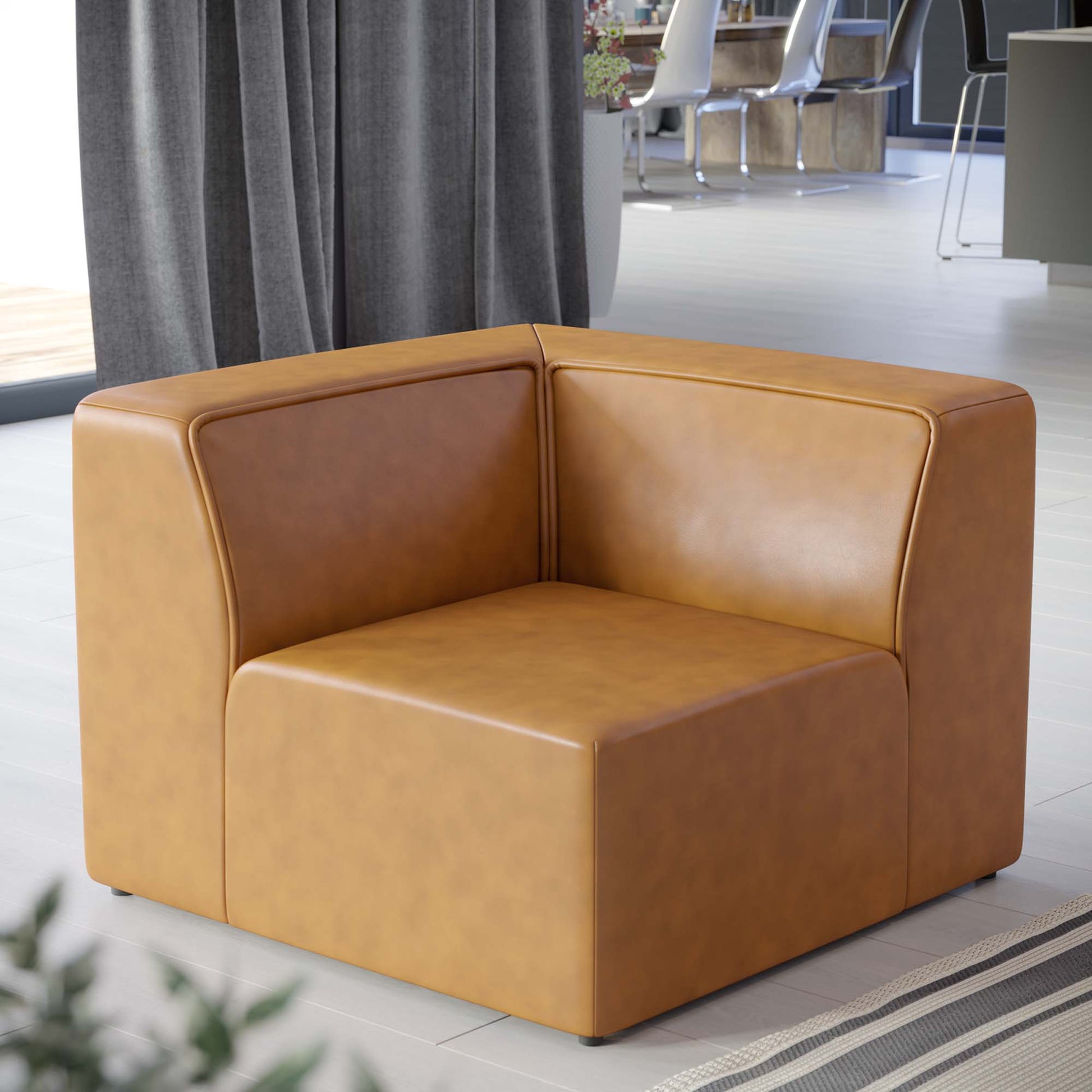 Mingle Vegan Leather Corner Chair by Modway - Best Buy Furniture