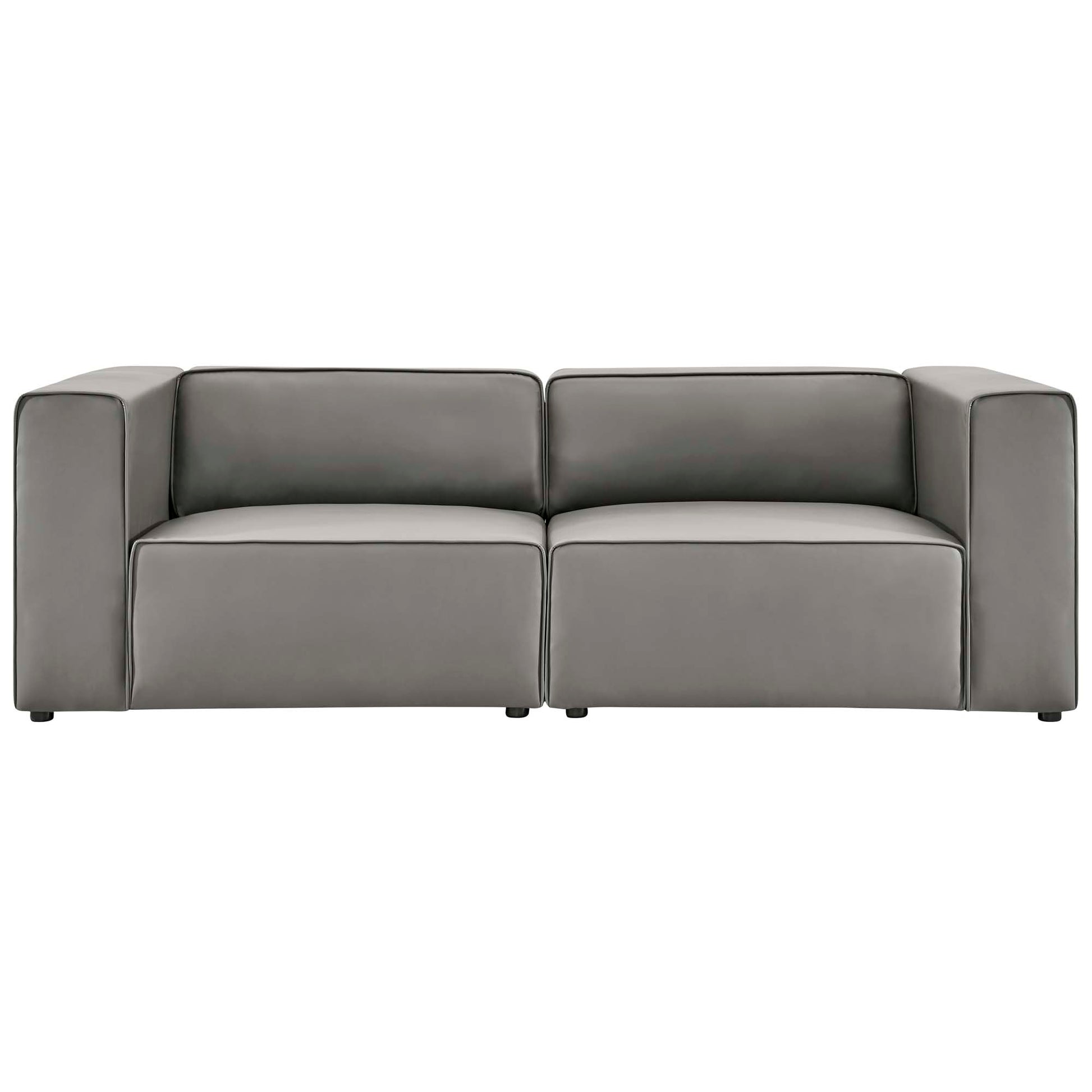 Mingle 2-Piece Vegan Leather Sectional Sofa Loveseat by Modway - Best Buy Furniture