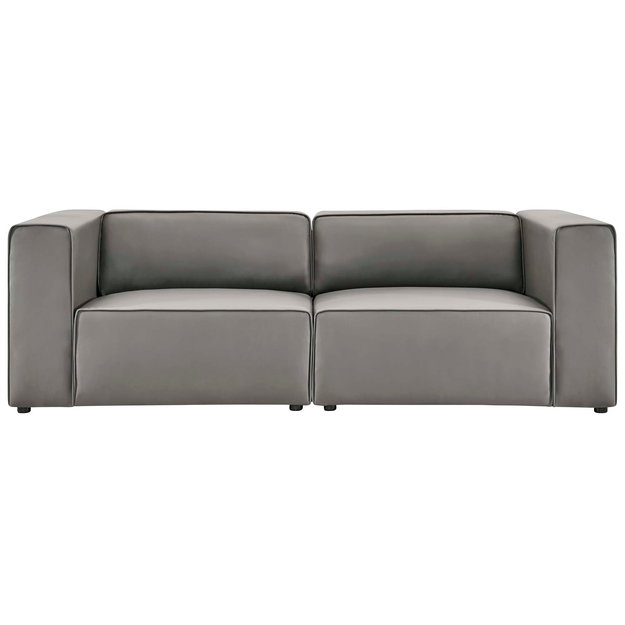 Mingle 2-Piece Vegan Leather Sectional Sofa Loveseat by Modway - Best Buy Furniture