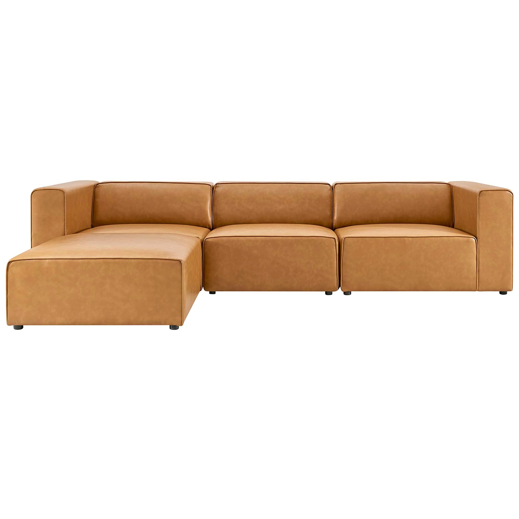 Mingle Vegan Leather Sofa and Ottoman Set by Modway - Best Buy Furniture