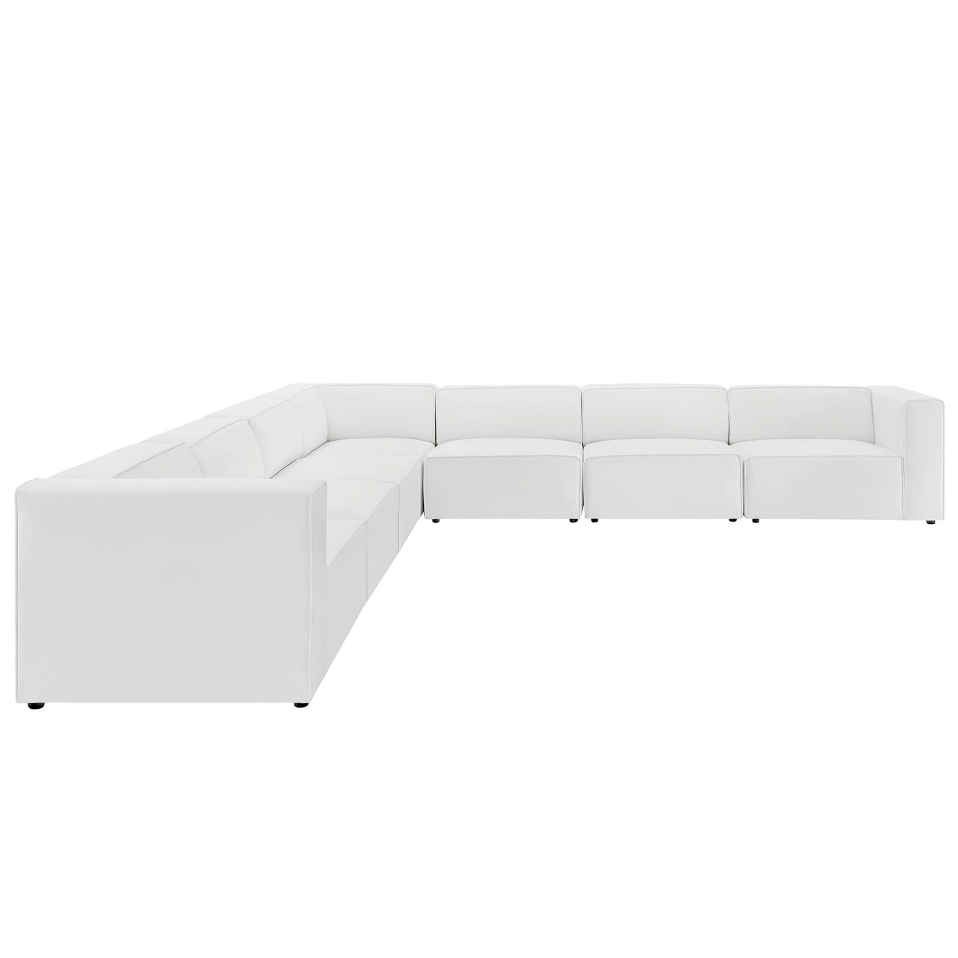 Mingle 7-Piece Vegan Leather Sectional Sofa by Modway - Best Buy Furniture