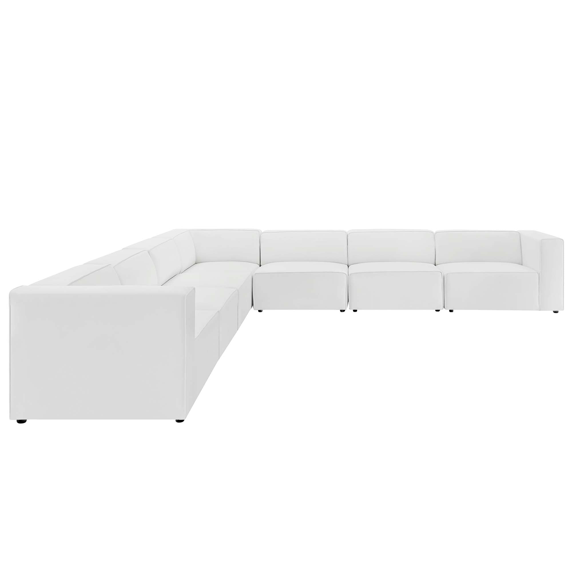 Mingle 7-Piece Vegan Leather Sectional Sofa by Modway - Best Buy Furniture