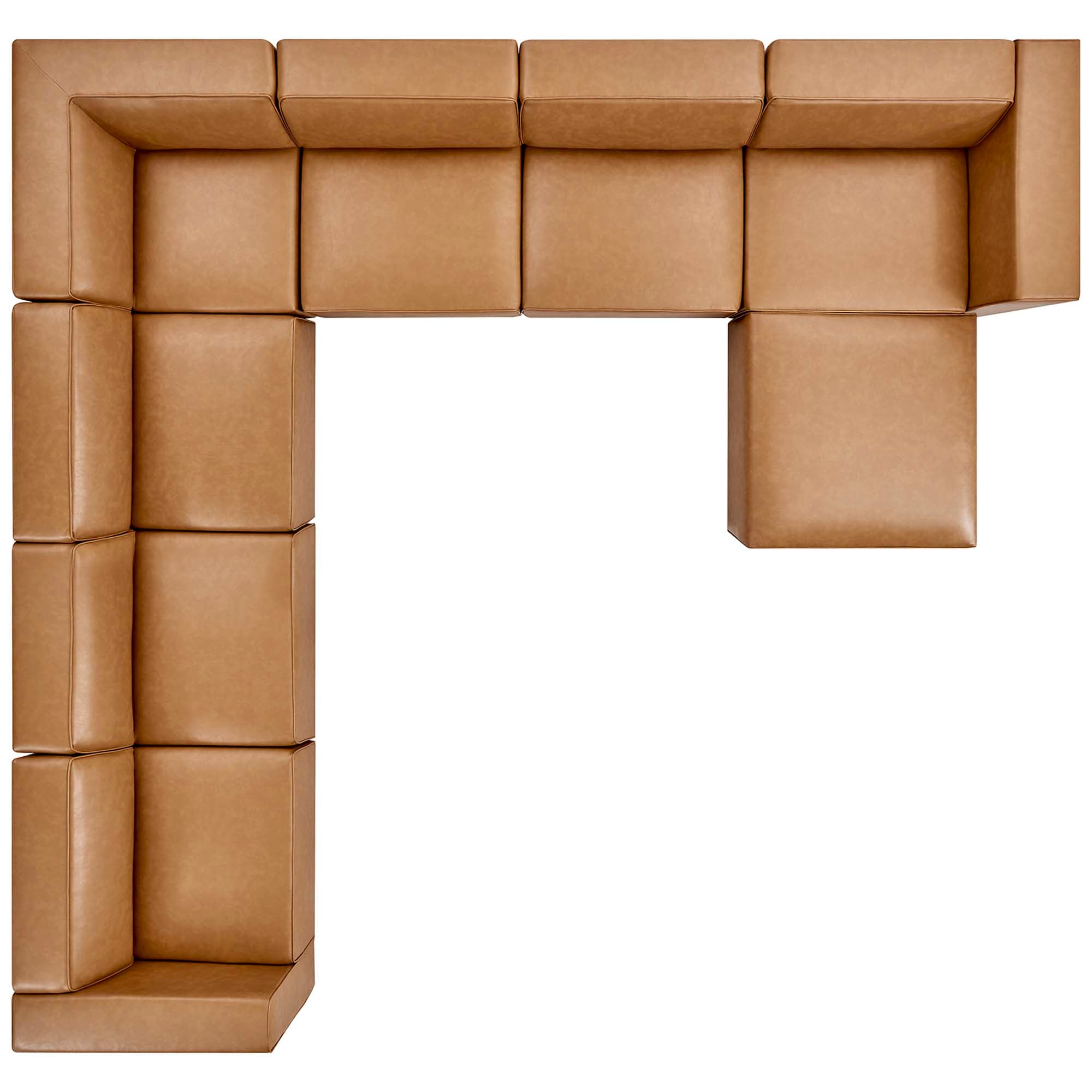 Mingle 8-Piece Vegan Leather Sectional Sofa Set by Modway - Best Buy Furniture
