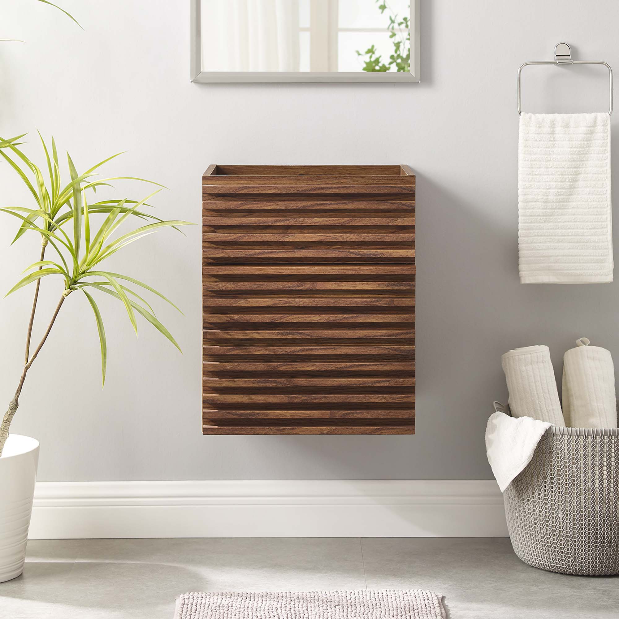 Render 18" Wall-Mount Bathroom Vanity Cabinet (Sink Basin Not Included) by Modway
