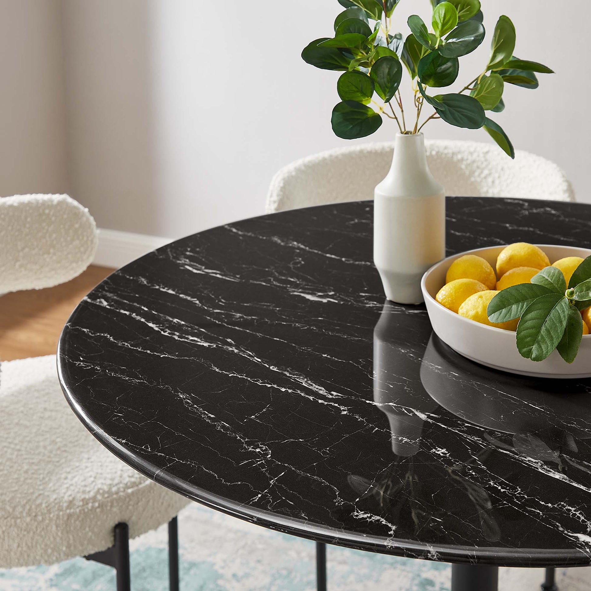 Lippa 40" Round Faux Marble Dining Table by Modway - Best Buy Furniture
