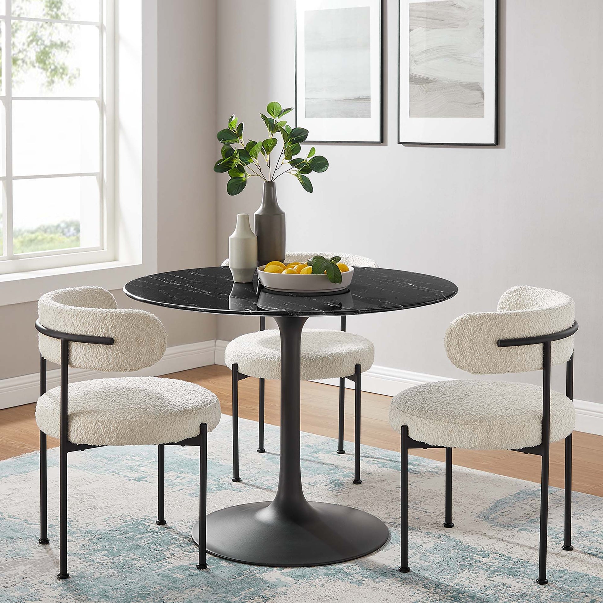 Lippa 40" Round Faux Marble Dining Table by Modway - Best Buy Furniture