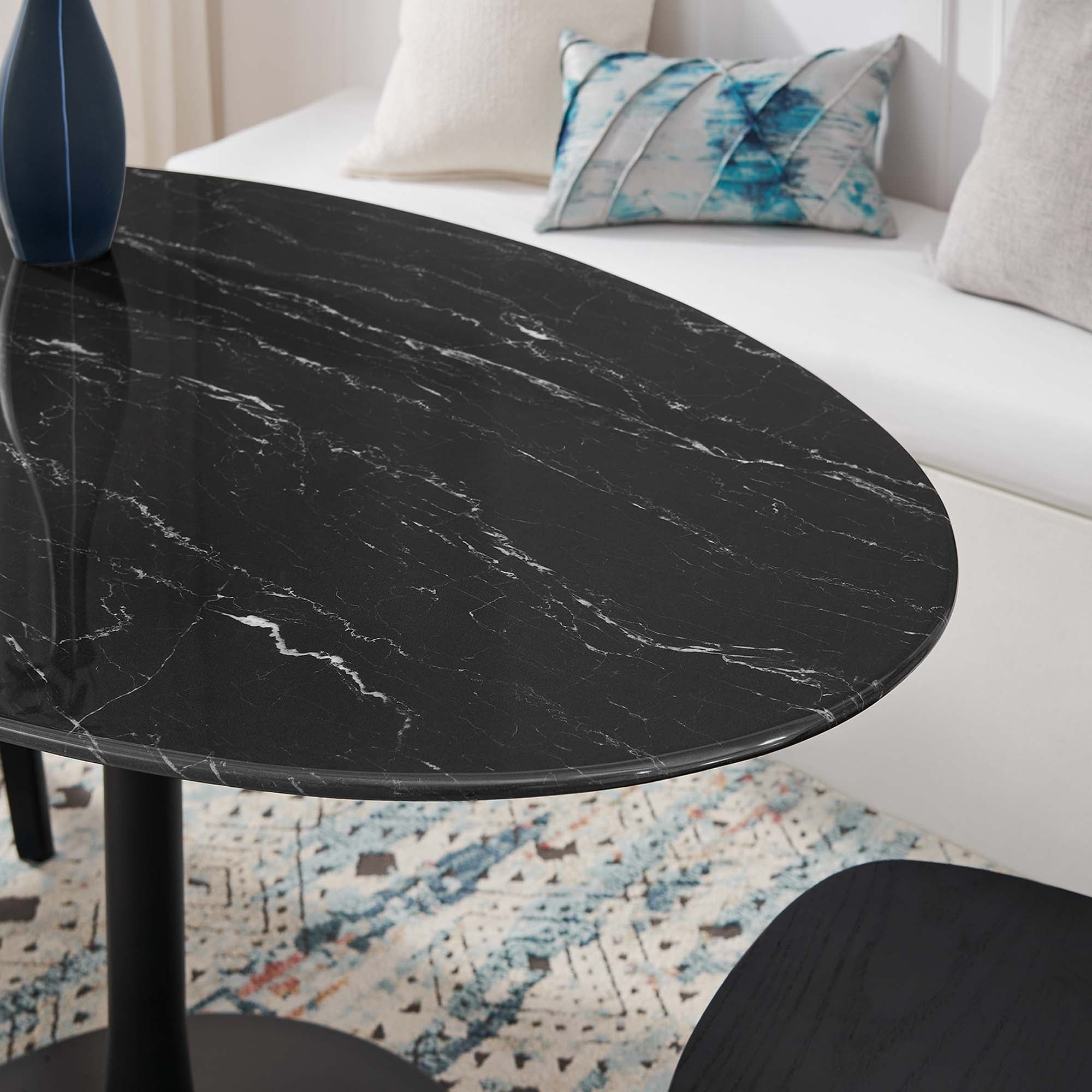 Lippa 54" Oval Faux Marble Dining Table by Modway - Best Buy Furniture