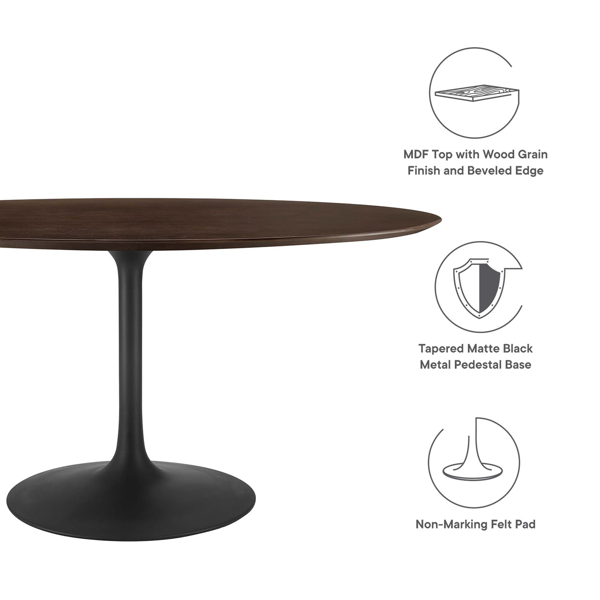 Lippa 60" Oval Wood Dining Table by Modway - Best Buy Furniture