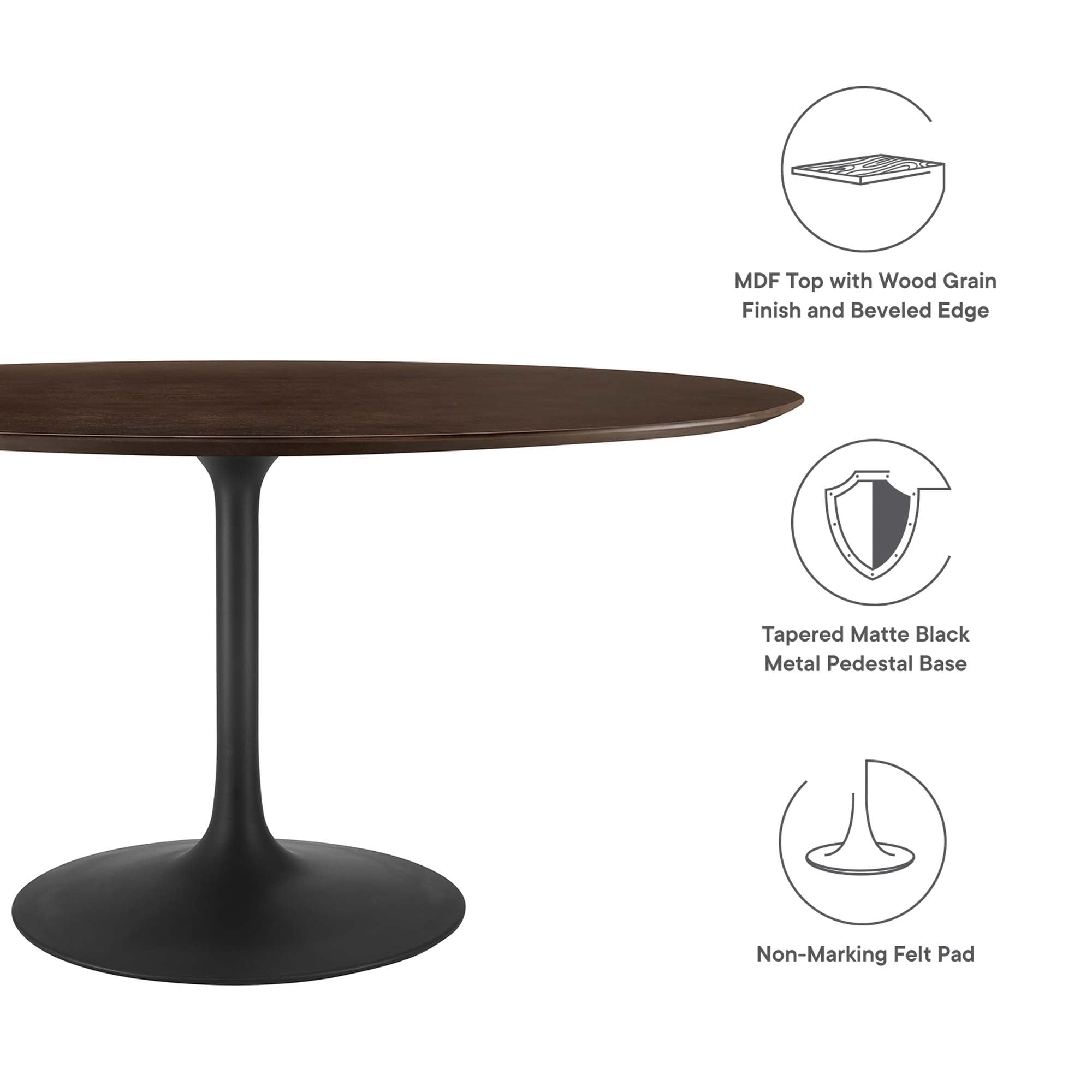 Lippa 60" Oval Wood Dining Table by Modway - Best Buy Furniture