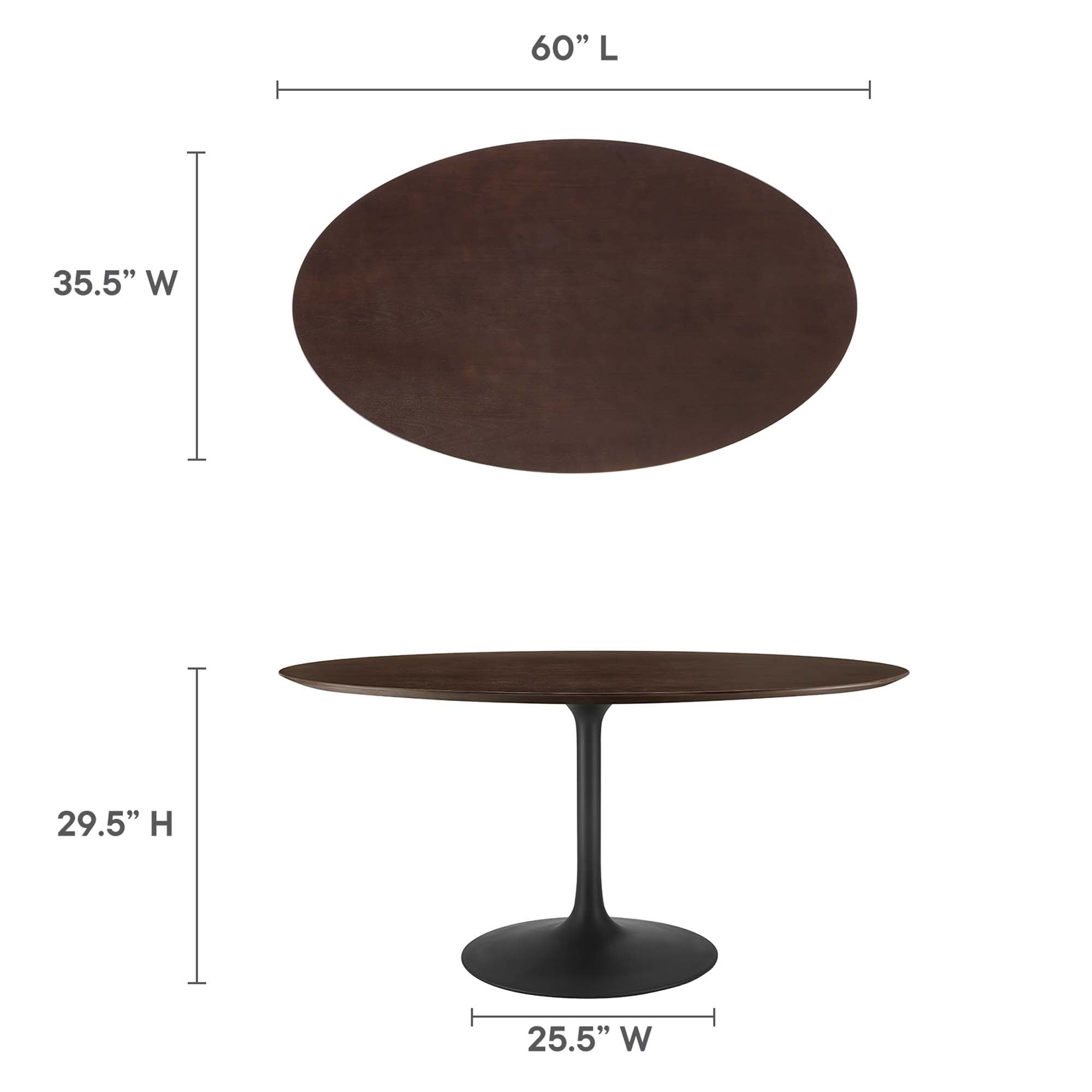 Lippa 60" Oval Wood Dining Table by Modway - Best Buy Furniture