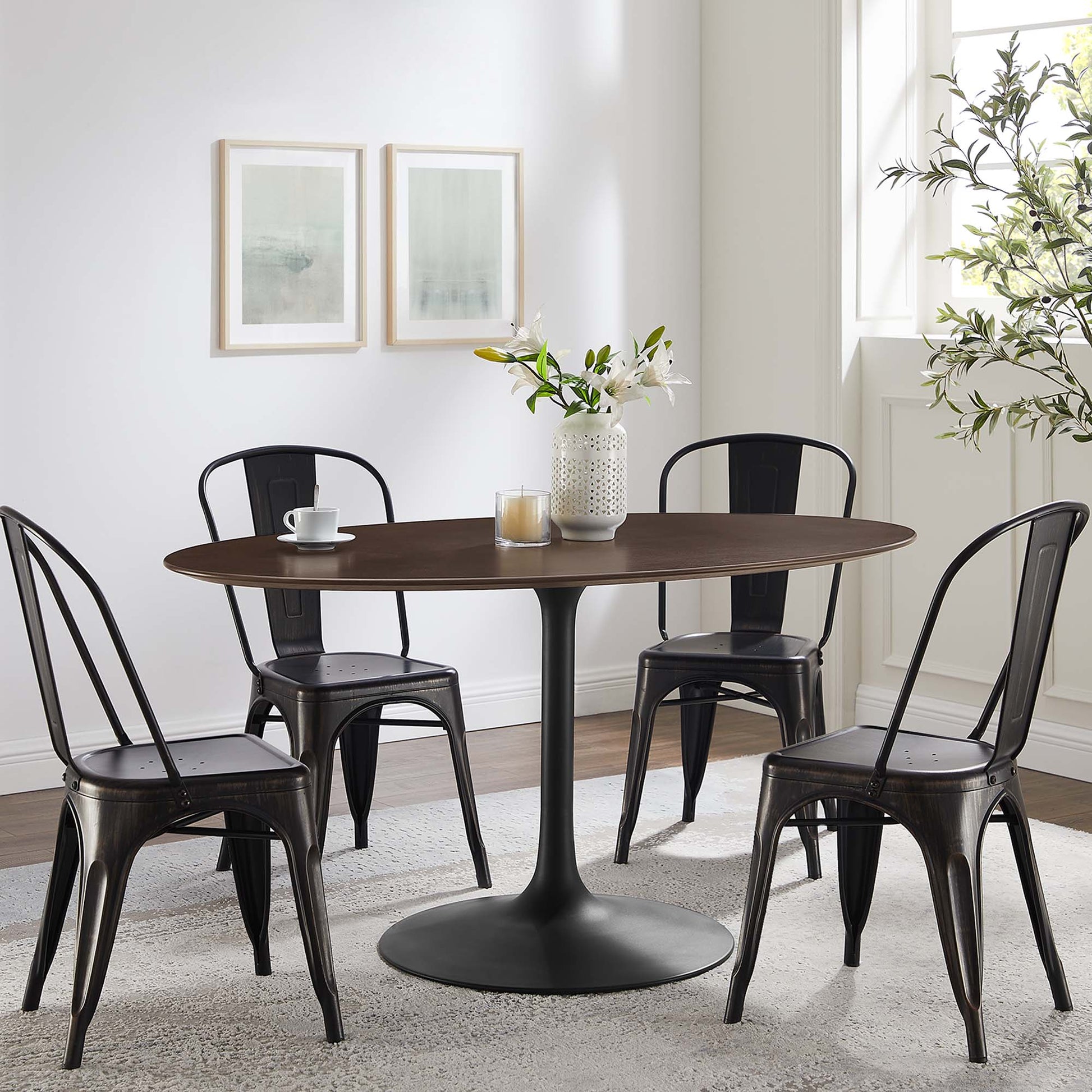 Lippa 60" Oval Wood Dining Table by Modway - Best Buy Furniture