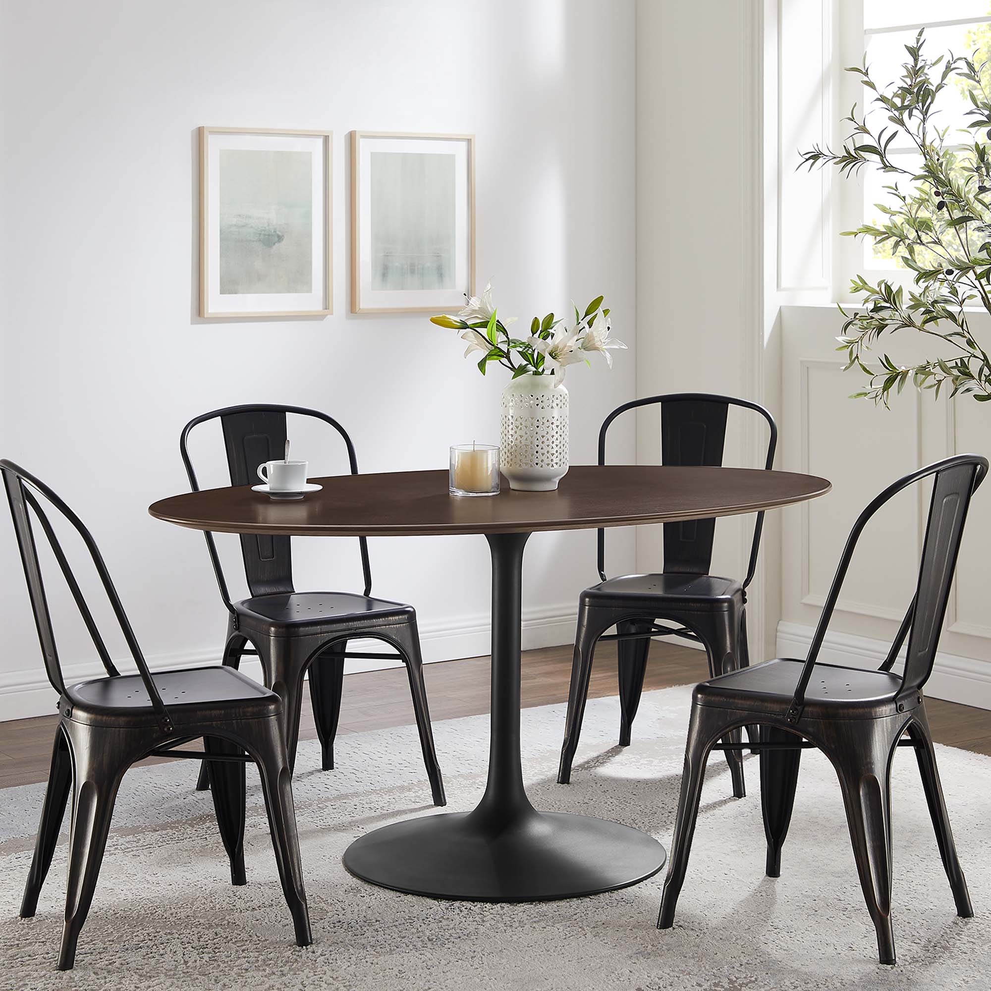 Lippa 60" Oval Wood Dining Table by Modway - Best Buy Furniture