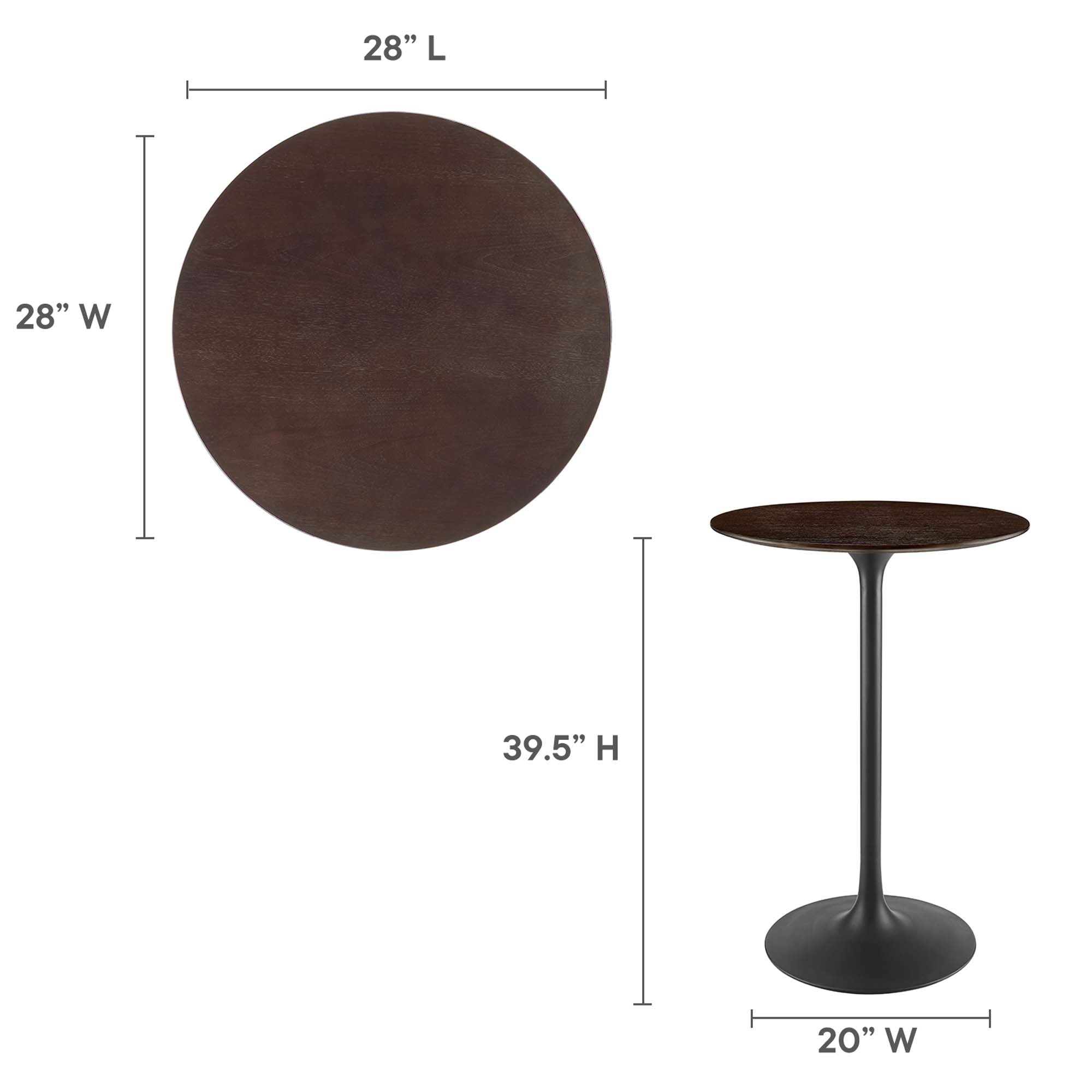 Lippa 28" Round Wood Bar Table by Modway - Best Buy Furniture
