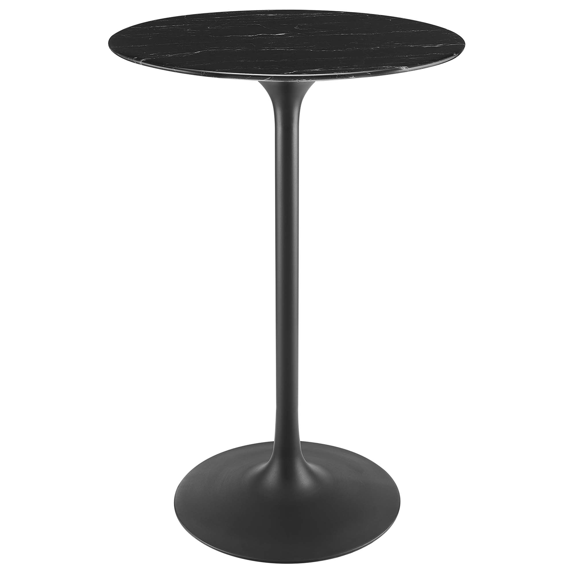 Lippa 28" Round Faux Marble Bar Table by Modway - Best Buy Furniture