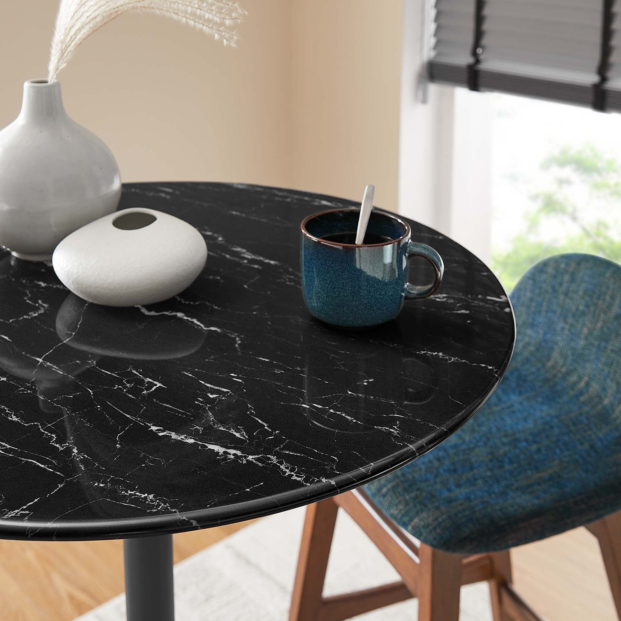 Lippa 28" Round Faux Marble Bar Table by Modway - Best Buy Furniture