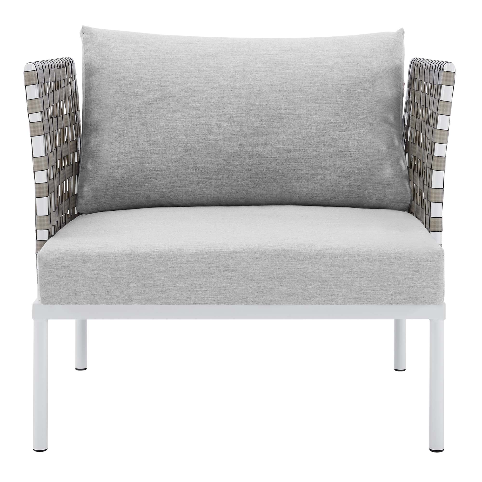 Harmony Sunbrella� Basket Weave Outdoor Patio Aluminum Armchair by Modway