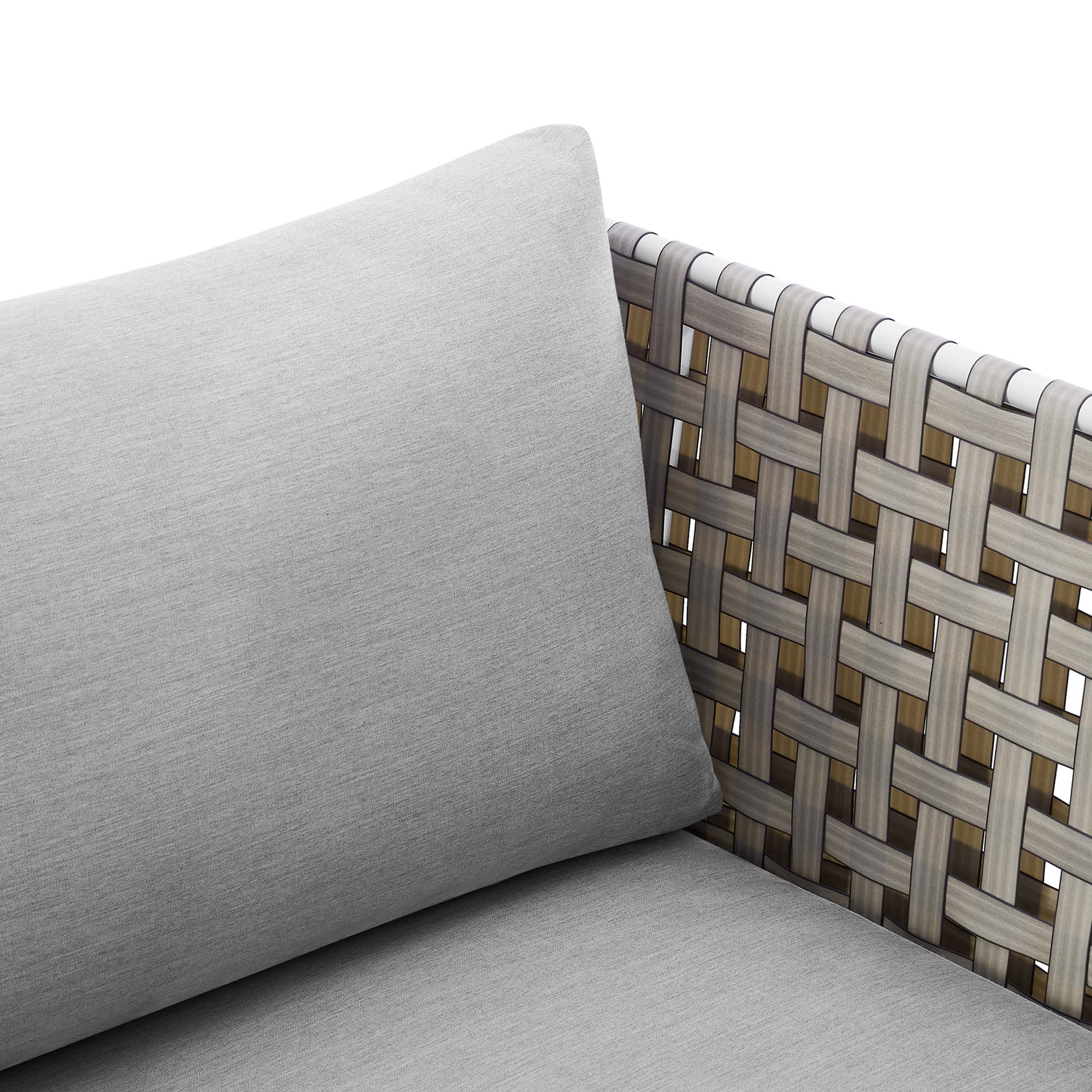 Harmony Sunbrella� Basket Weave Outdoor Patio Aluminum Armchair by Modway