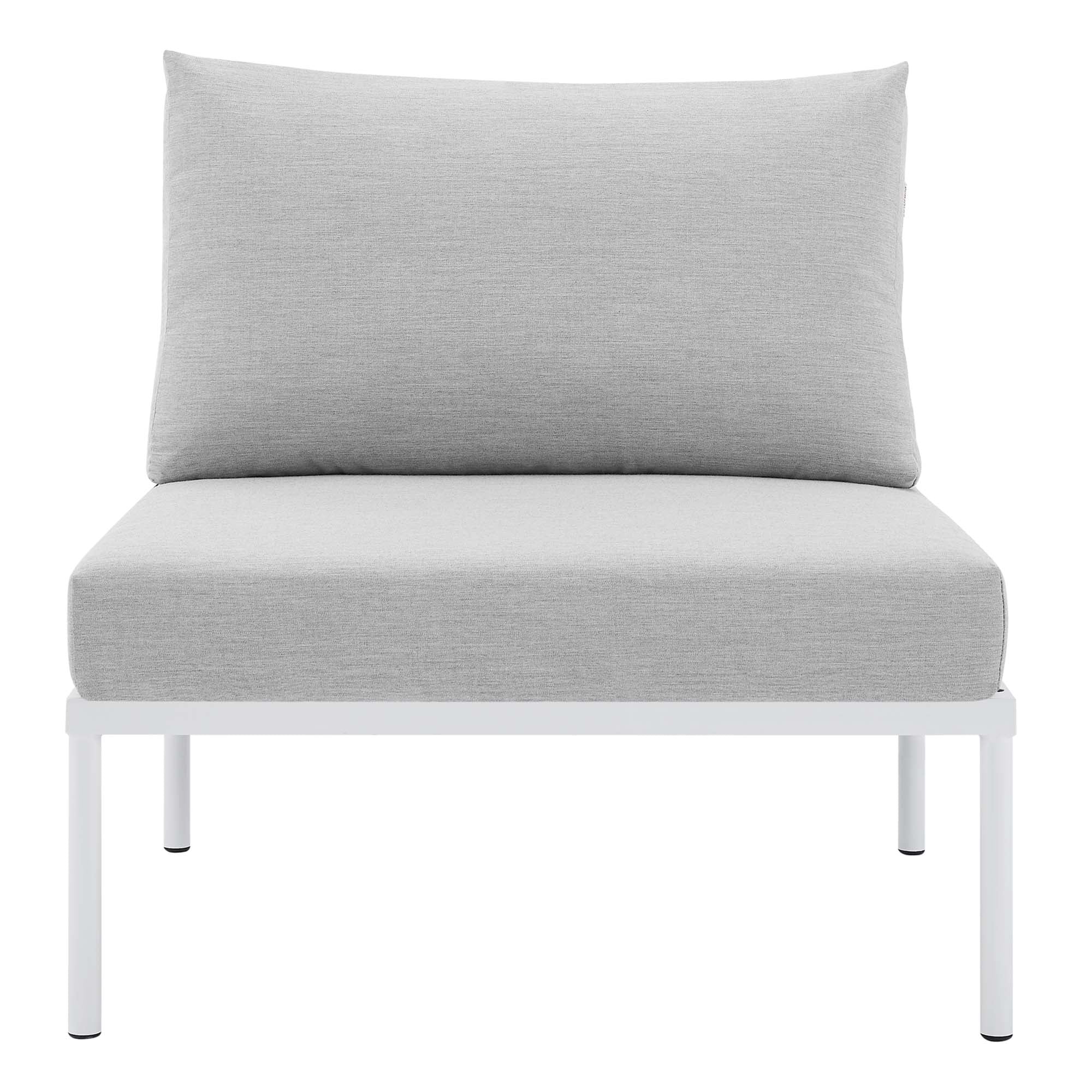 Harmony Sunbrella� Basket Weave Outdoor Patio Aluminum Armless Chair by Modway