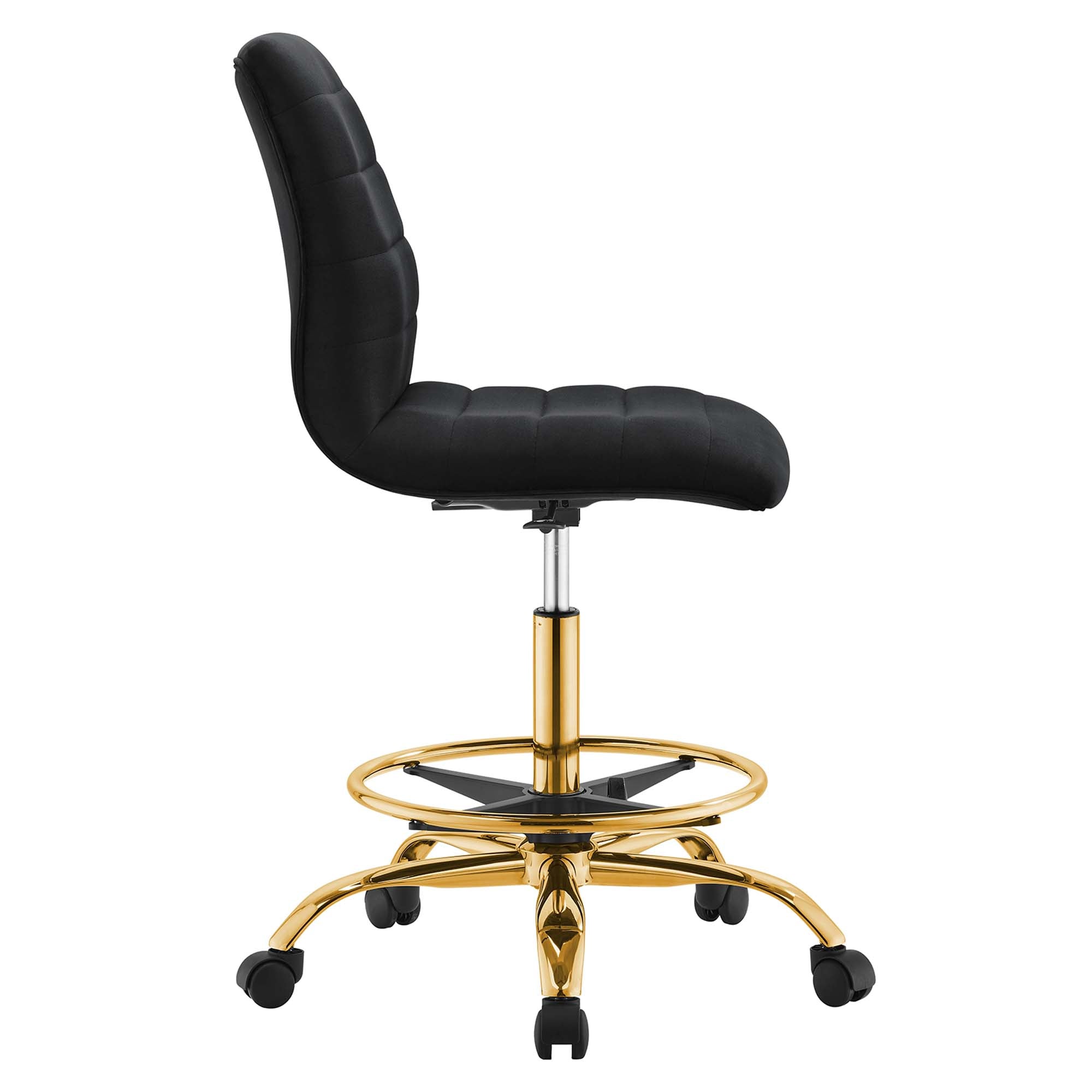 Ripple Armless Performance Velvet Drafting Chair by Modway