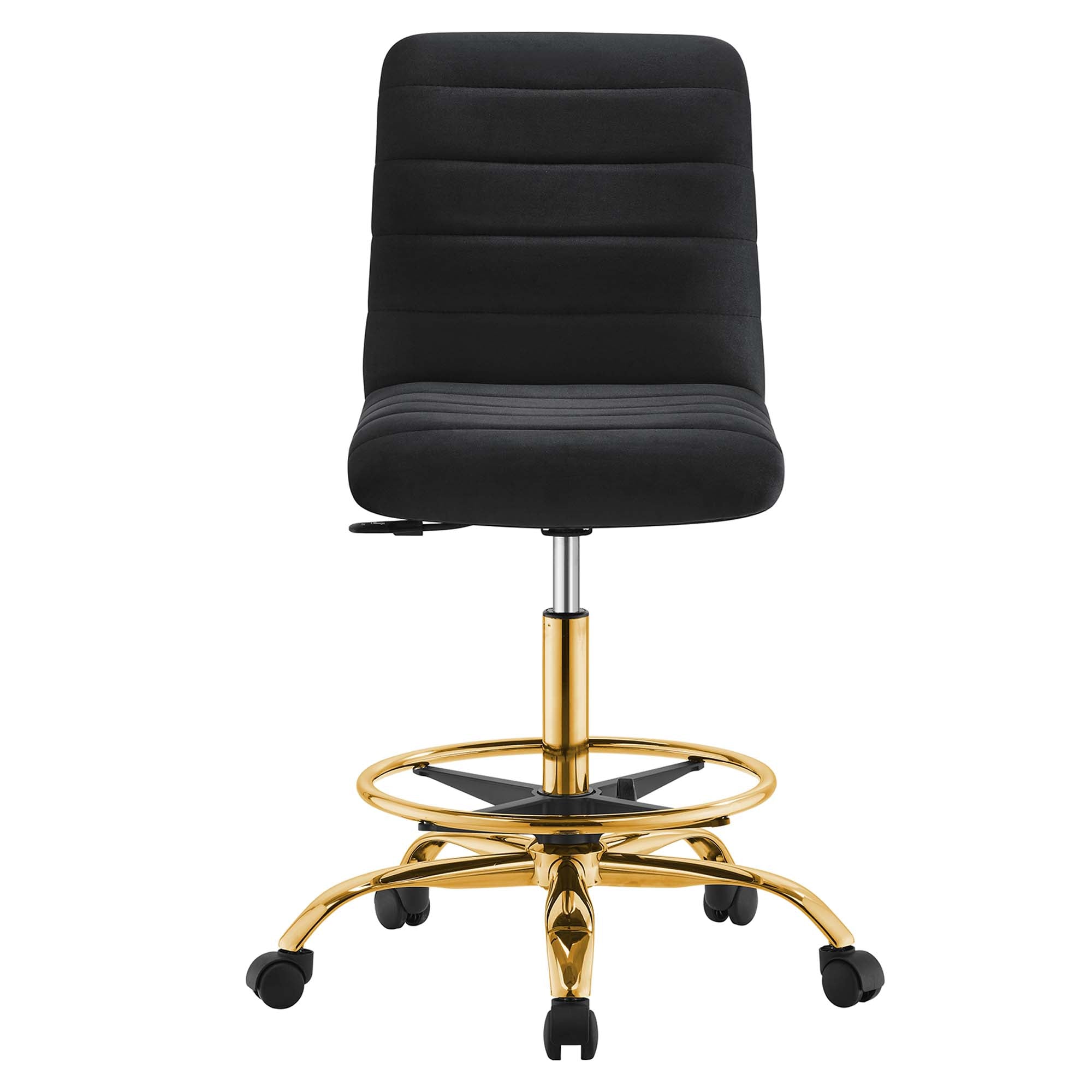 Ripple Armless Performance Velvet Drafting Chair by Modway
