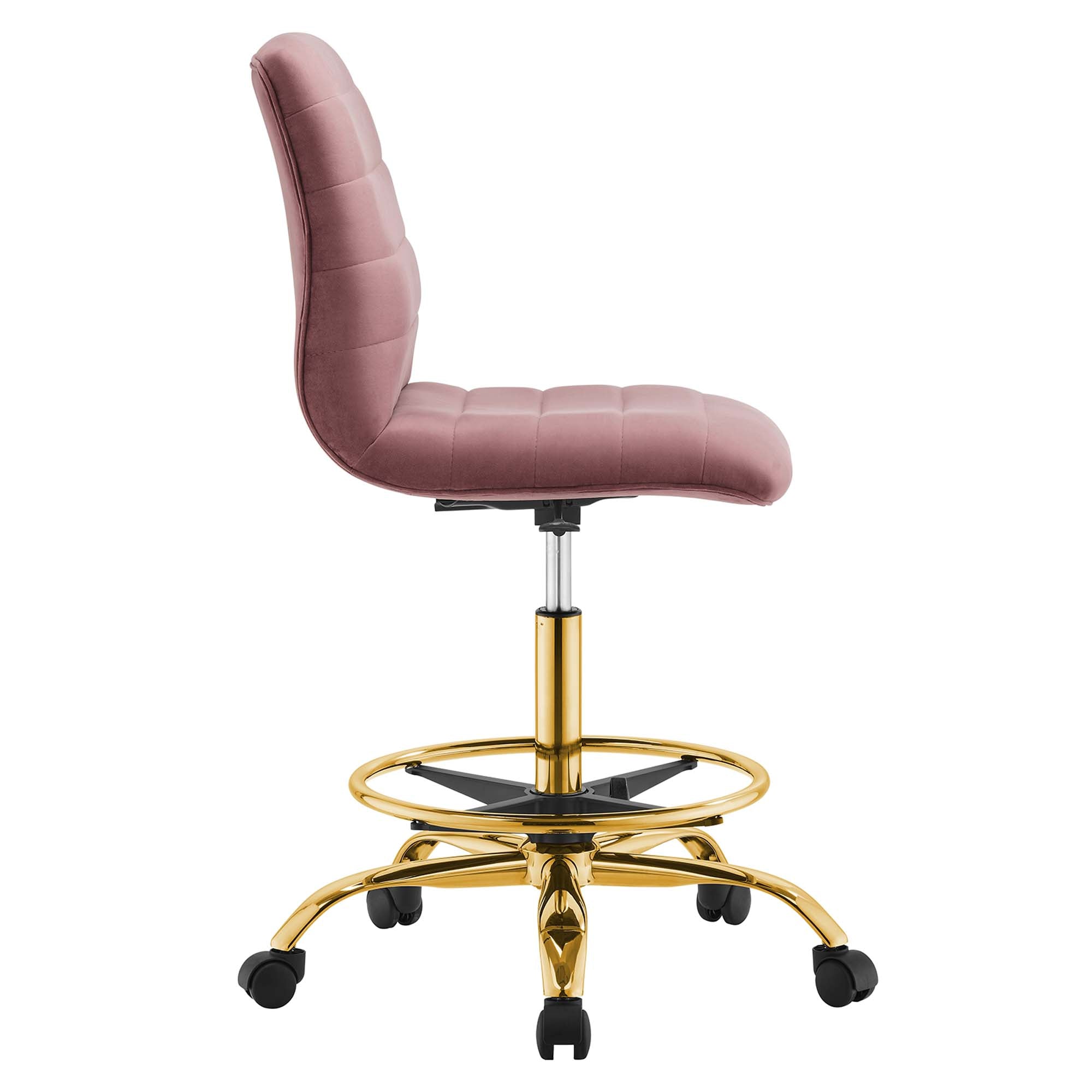 Ripple Armless Performance Velvet Drafting Chair by Modway