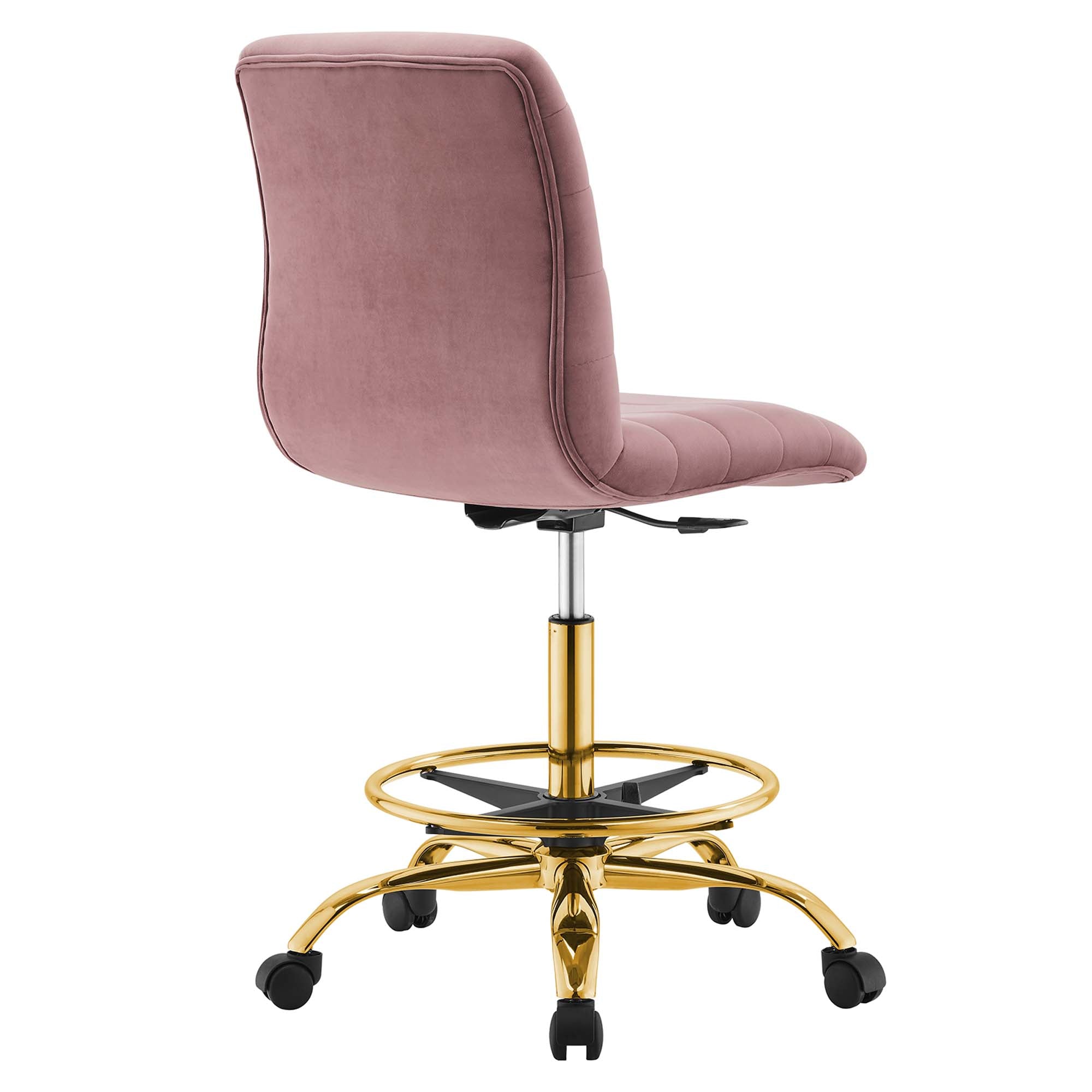 Ripple Armless Performance Velvet Drafting Chair by Modway
