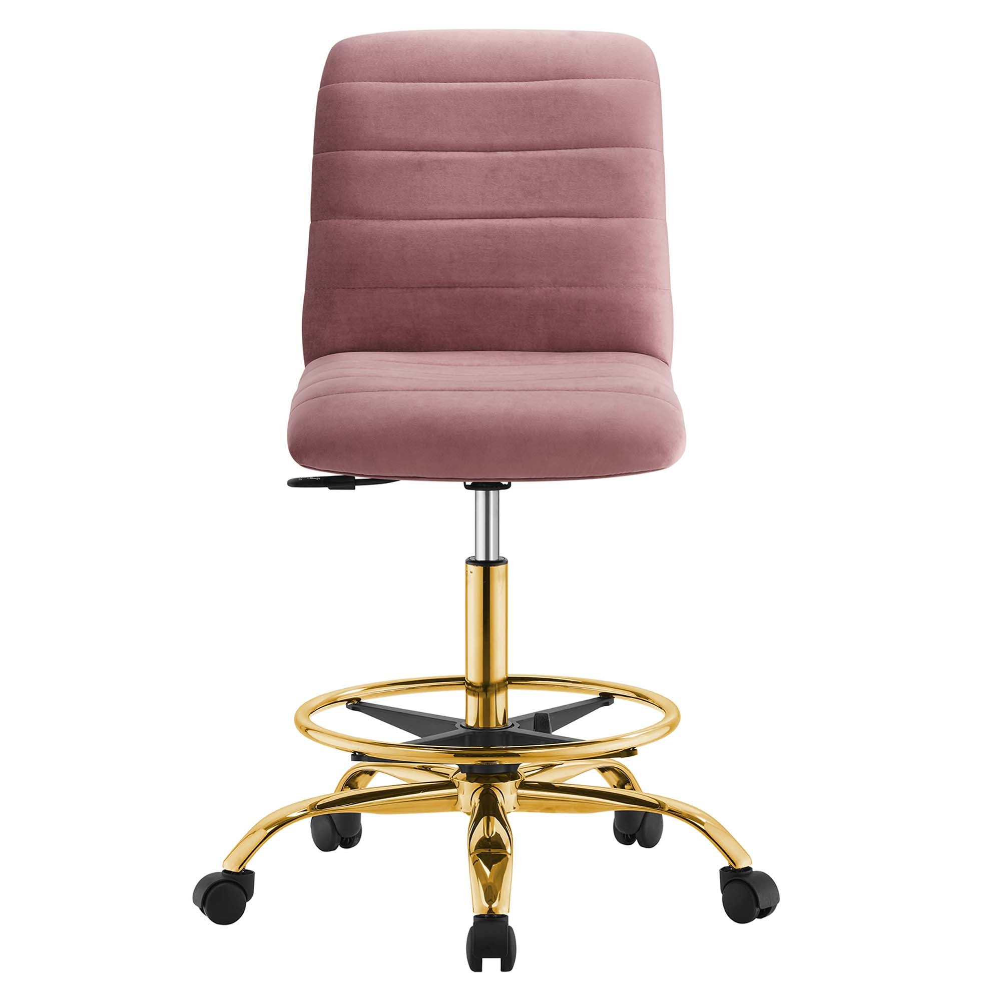 Ripple Armless Performance Velvet Drafting Chair by Modway