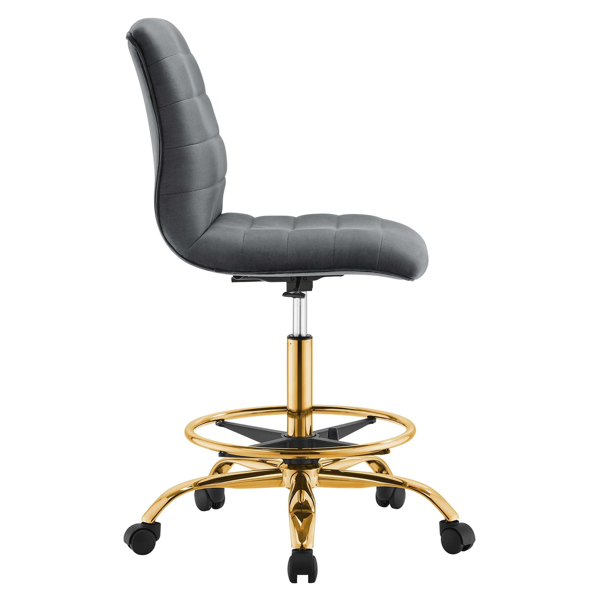 Ripple Armless Performance Velvet Drafting Chair by Modway
