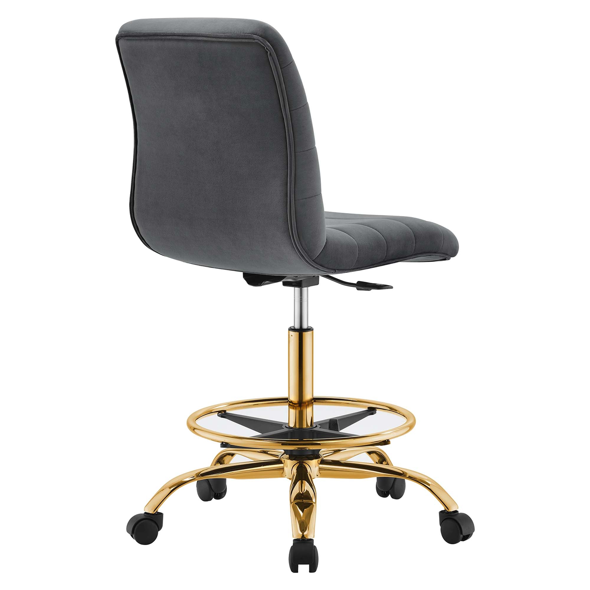 Ripple Armless Performance Velvet Drafting Chair by Modway
