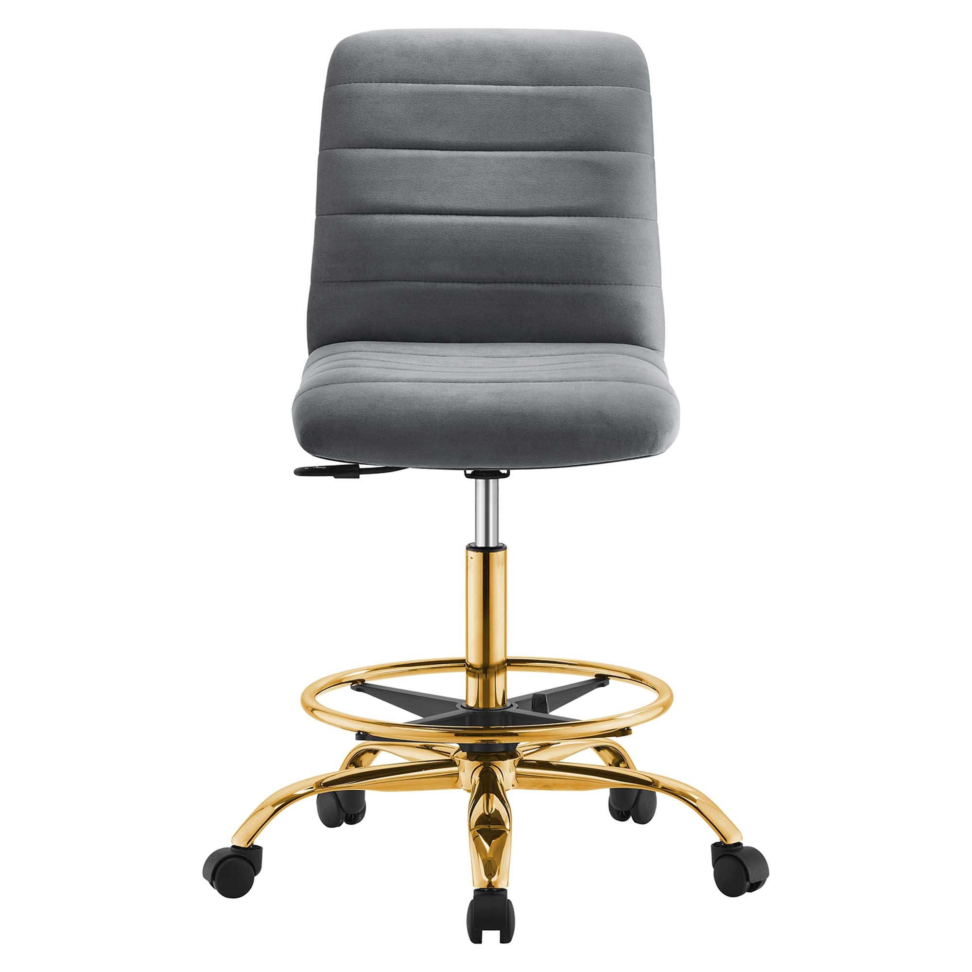 Ripple Armless Performance Velvet Drafting Chair by Modway