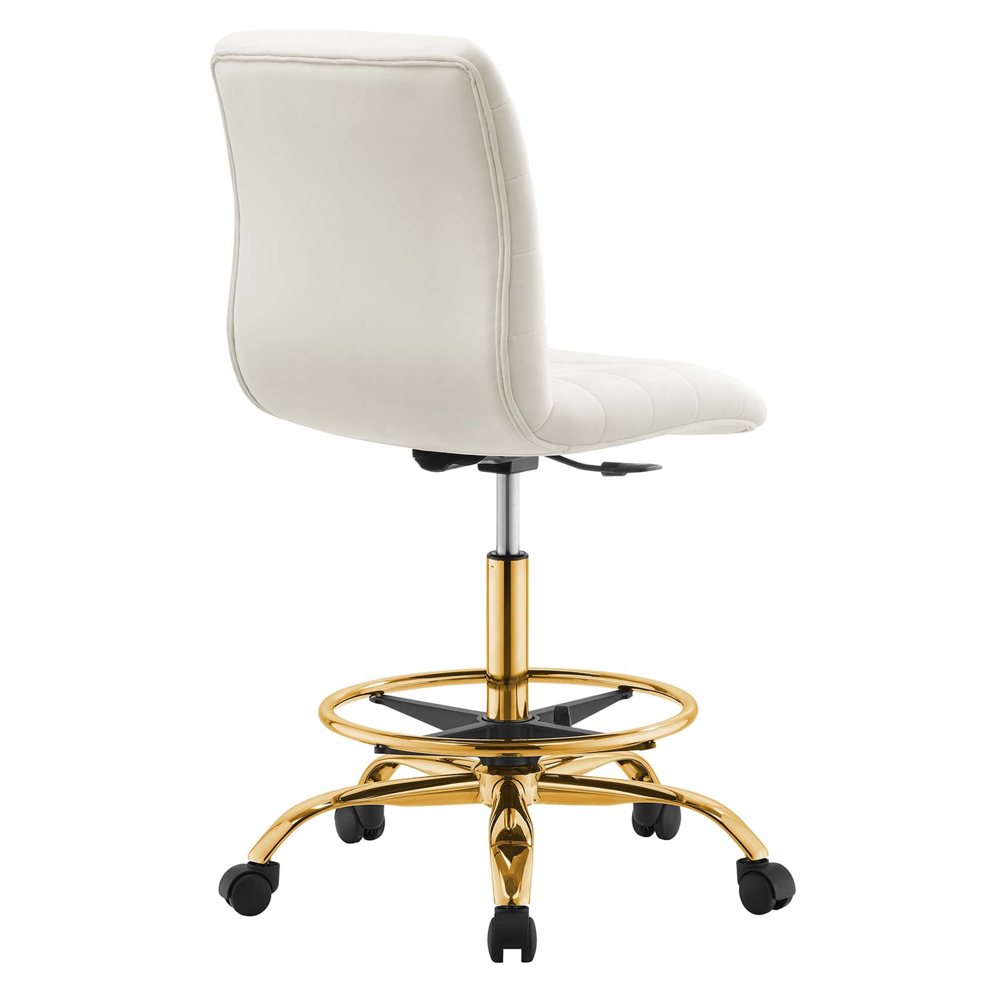Ripple Armless Performance Velvet Drafting Chair by Modway