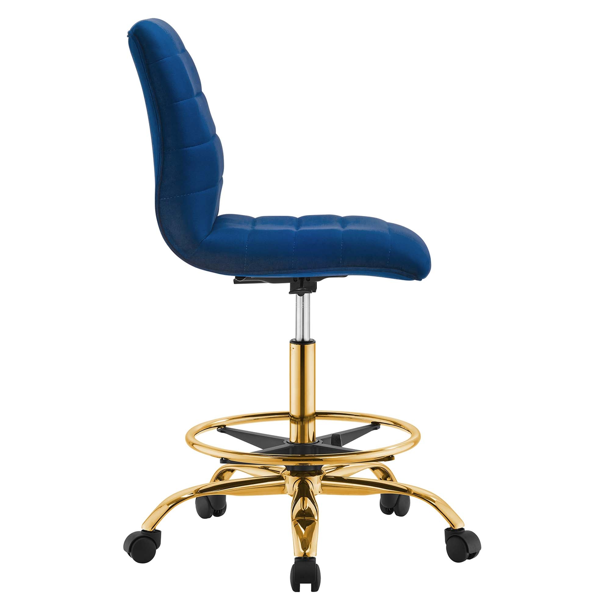 Ripple Armless Performance Velvet Drafting Chair by Modway