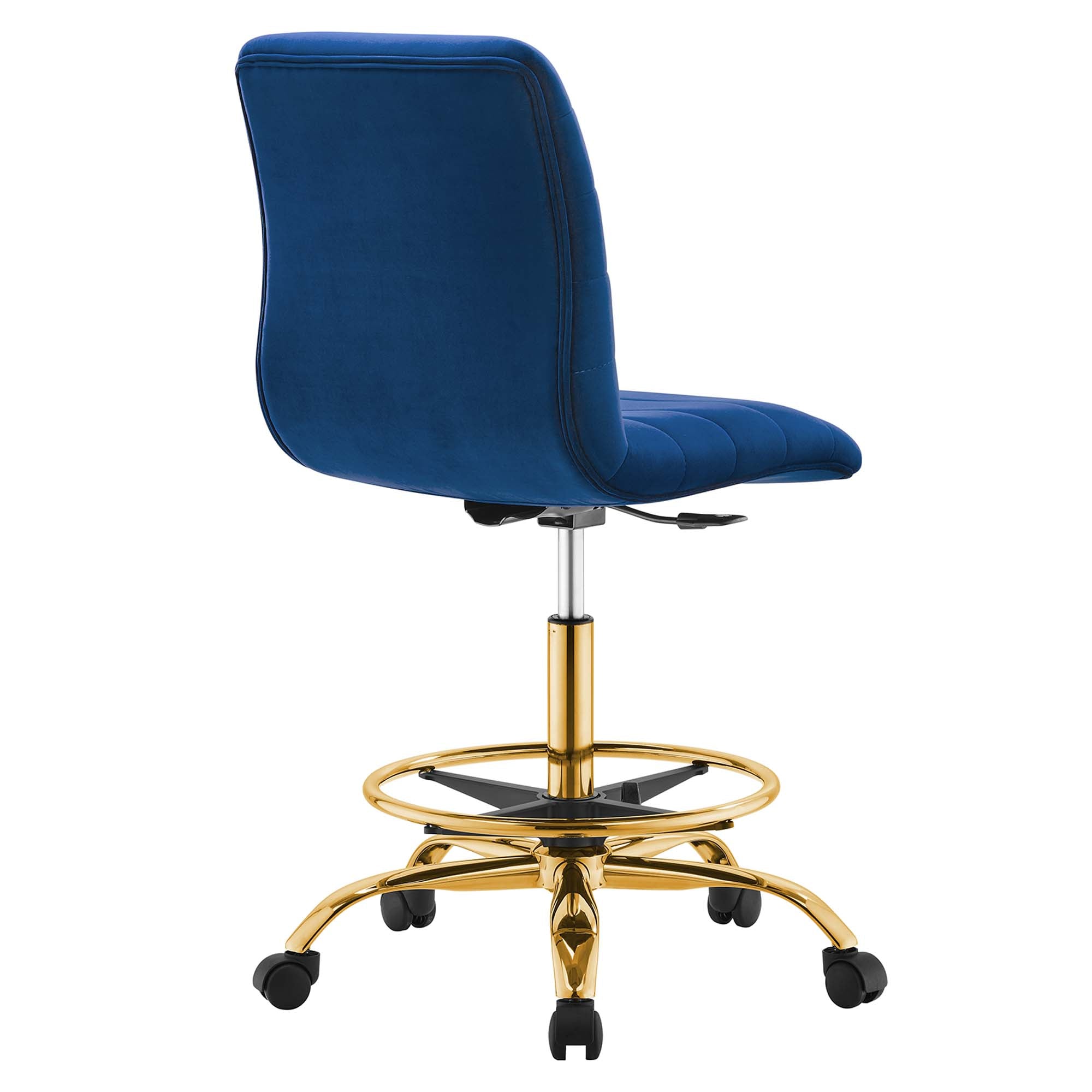 Ripple Armless Performance Velvet Drafting Chair by Modway