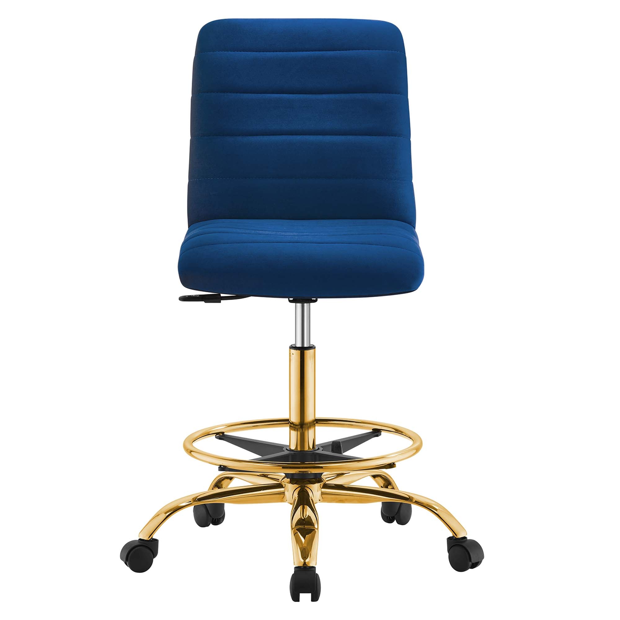 Ripple Armless Performance Velvet Drafting Chair by Modway