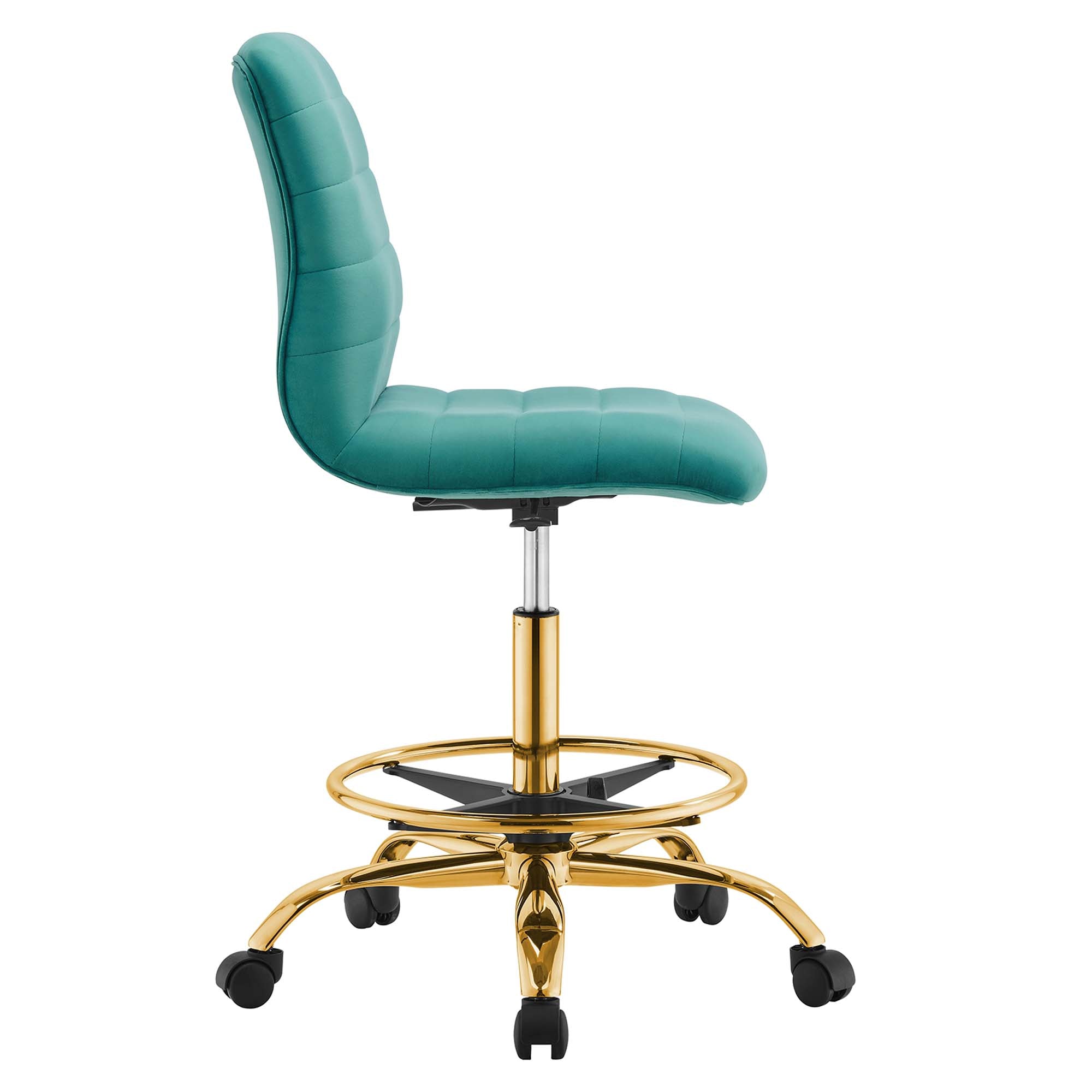 Ripple Armless Performance Velvet Drafting Chair by Modway