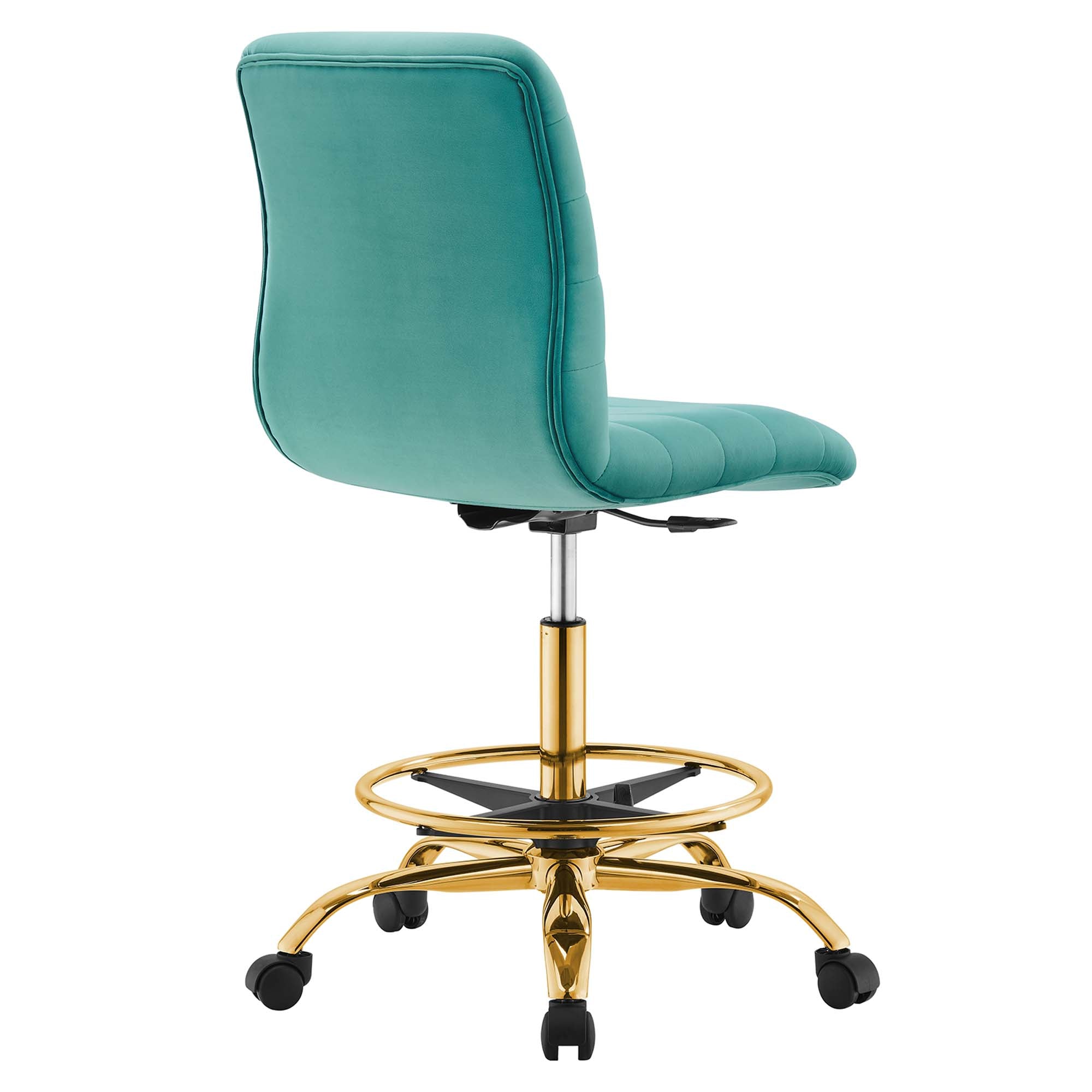 Ripple Armless Performance Velvet Drafting Chair by Modway