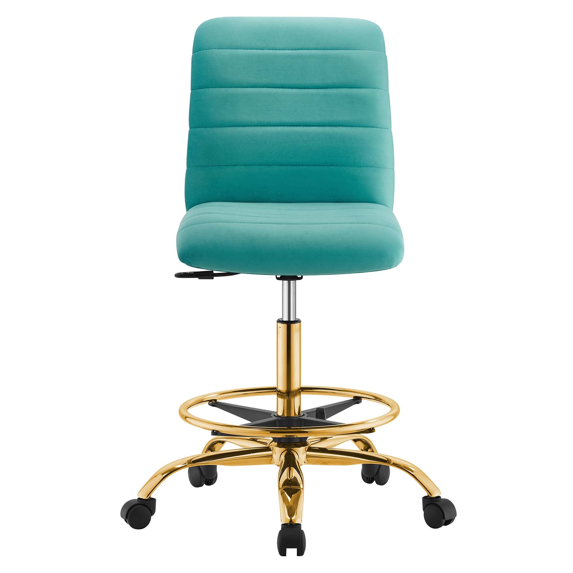 Ripple Armless Performance Velvet Drafting Chair by Modway