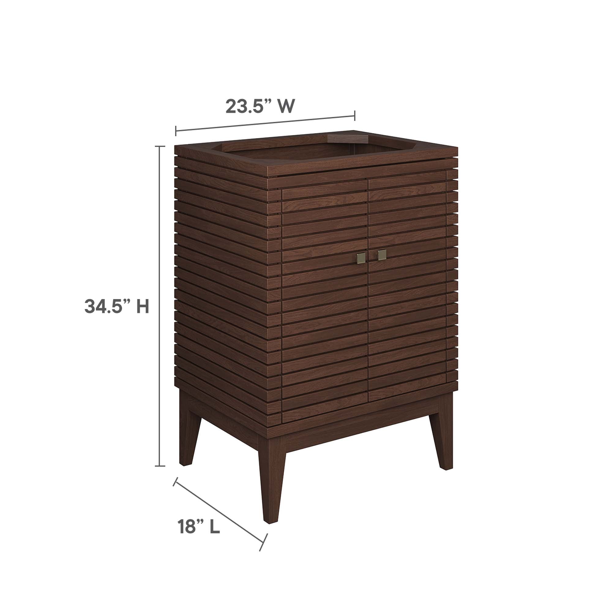 Ledger 24" Wood Bathroom Vanity Cabinet (Sink Basin Not Included) by Modway