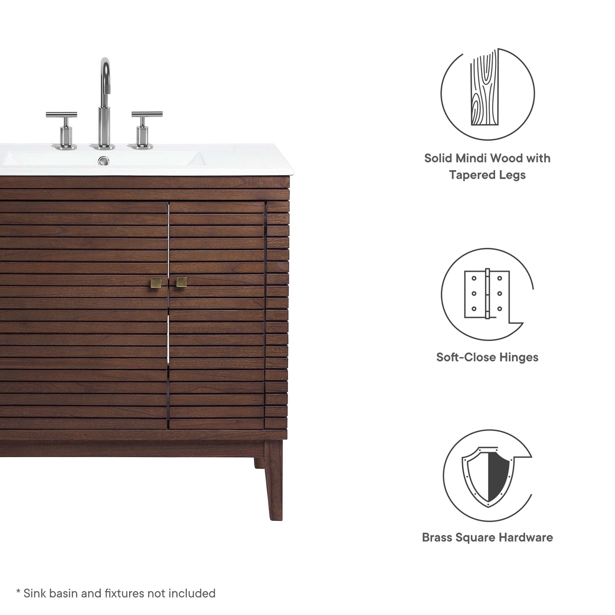 Ledger 36" Wood Bathroom Vanity Cabinet (Sink Basin Not Included) by Modway - Best Buy Furniture
