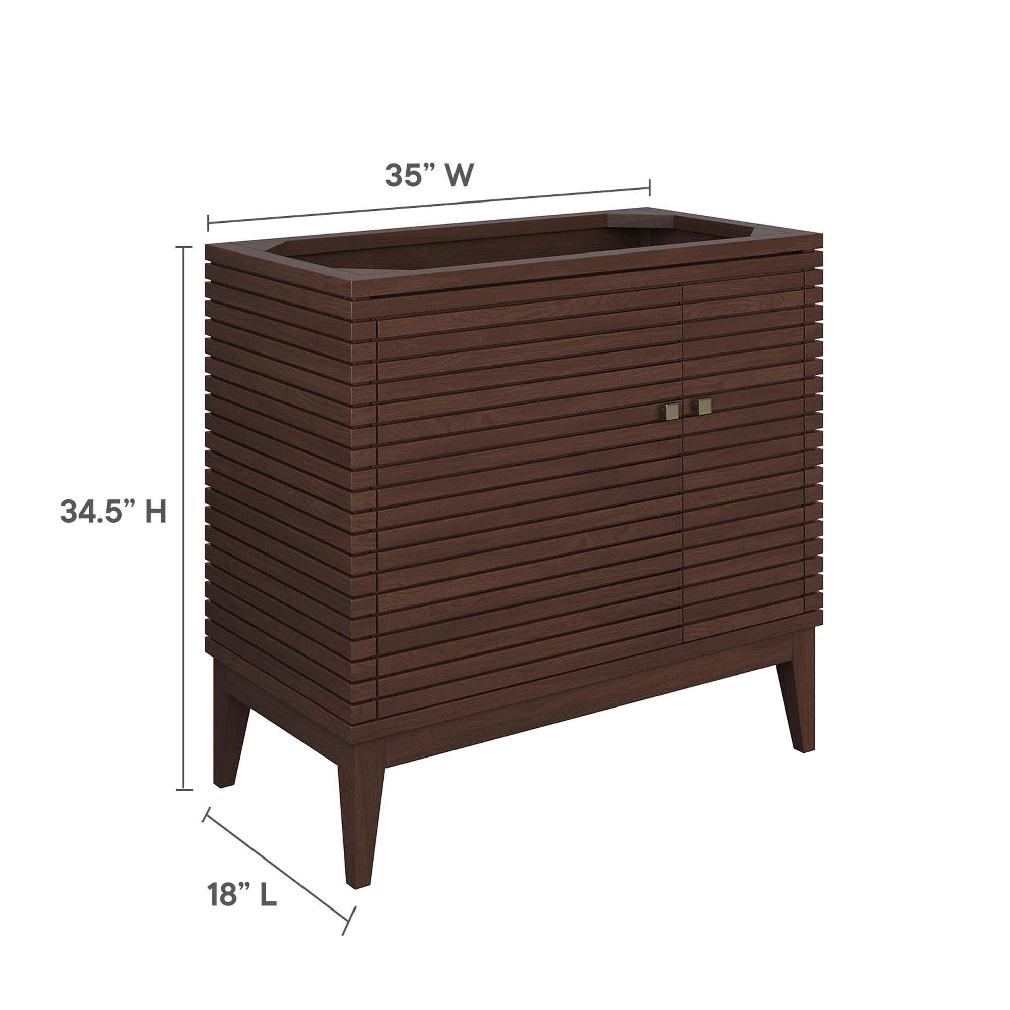 Ledger 36" Wood Bathroom Vanity Cabinet (Sink Basin Not Included) by Modway - Best Buy Furniture