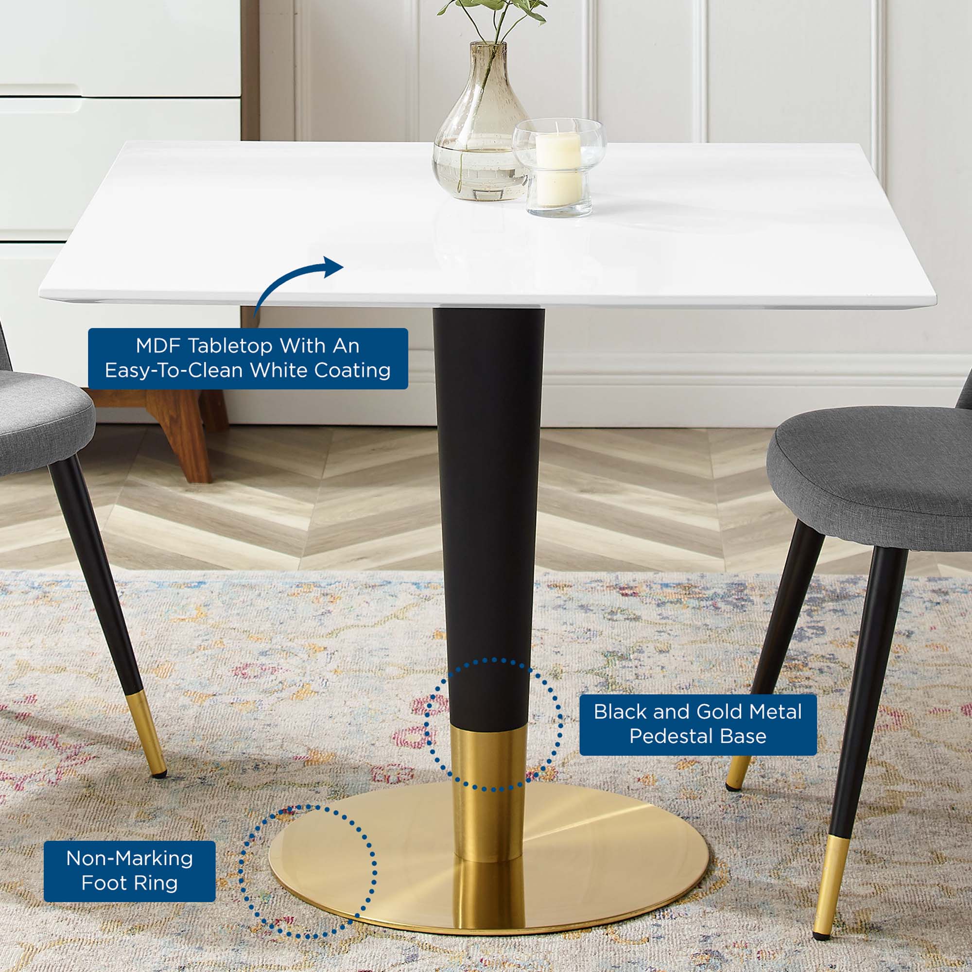 Zinque 36" Square Dining Table by Modway