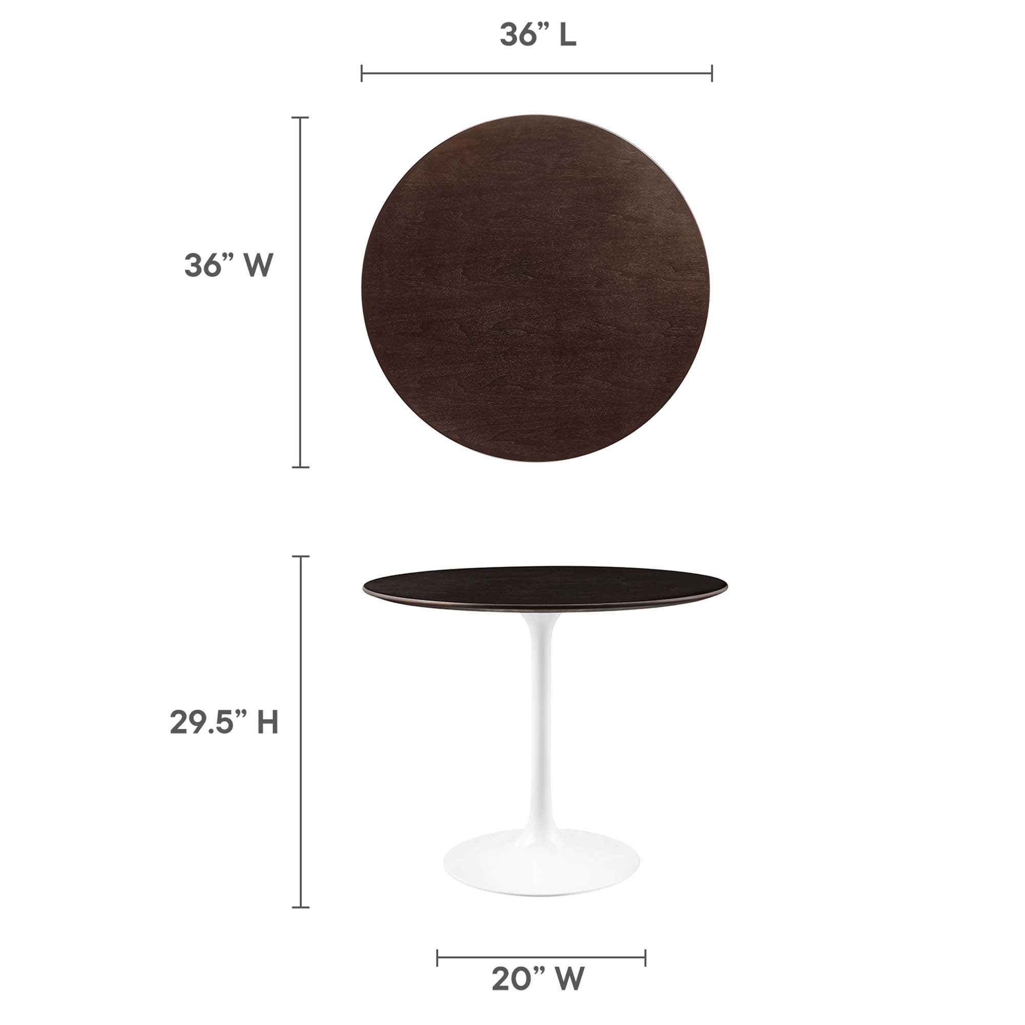 Lippa 36" Round Wood Dining Table by Modway - Best Buy Furniture