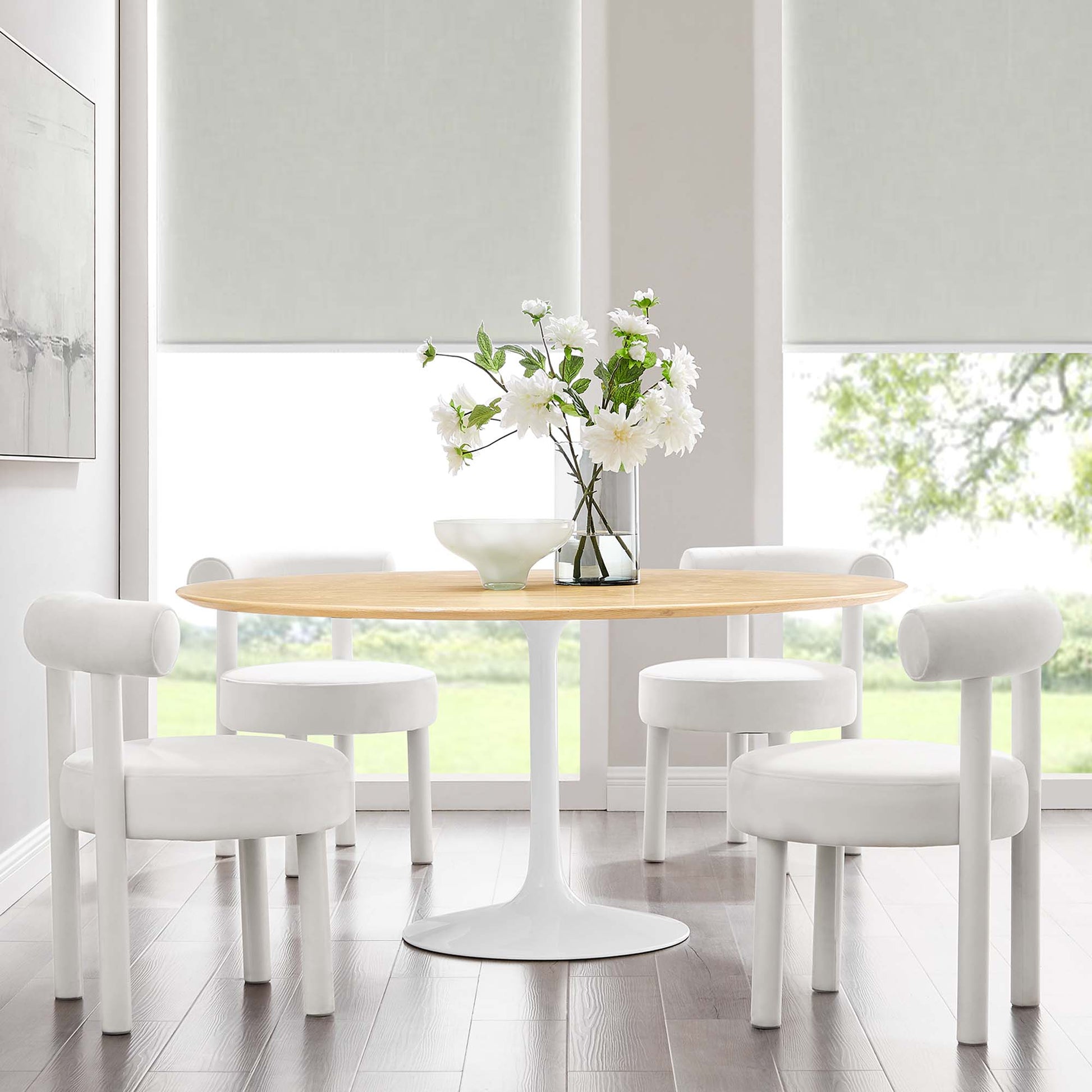Lippa 60" Round Wood Dining Table by Modway - Best Buy Furniture