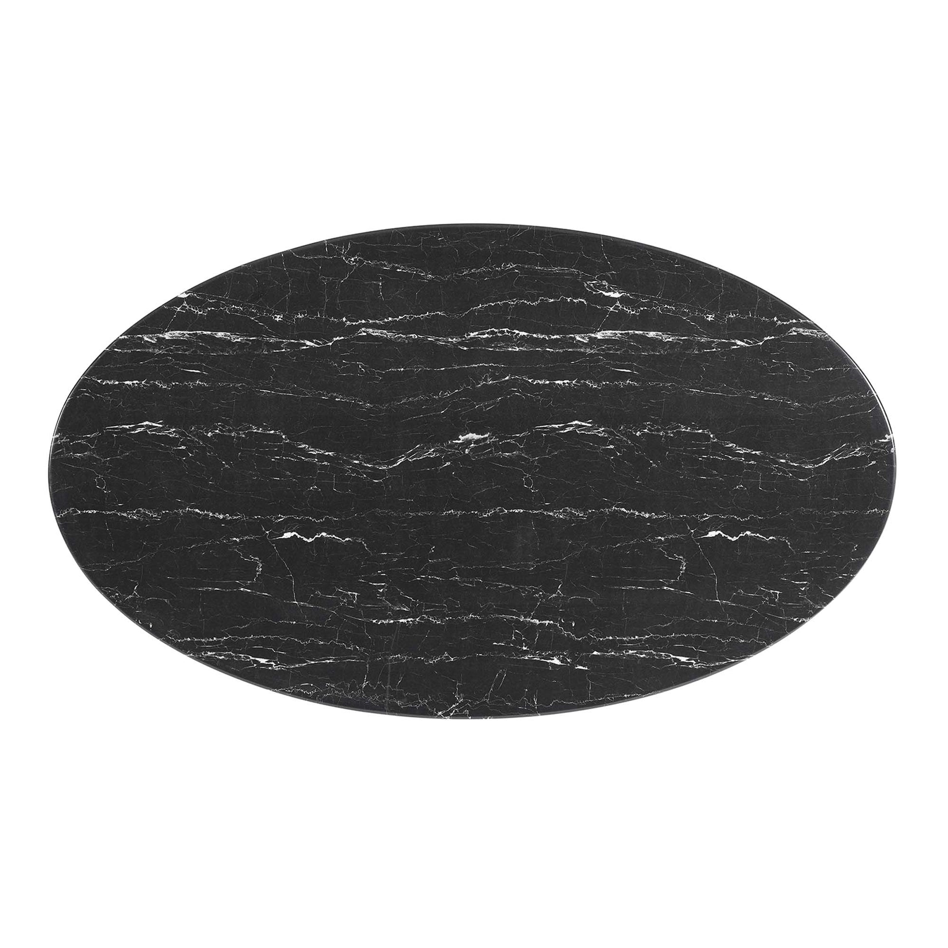Lippa 60" Oval Faux Marble Dining Table by Modway - Best Buy Furniture