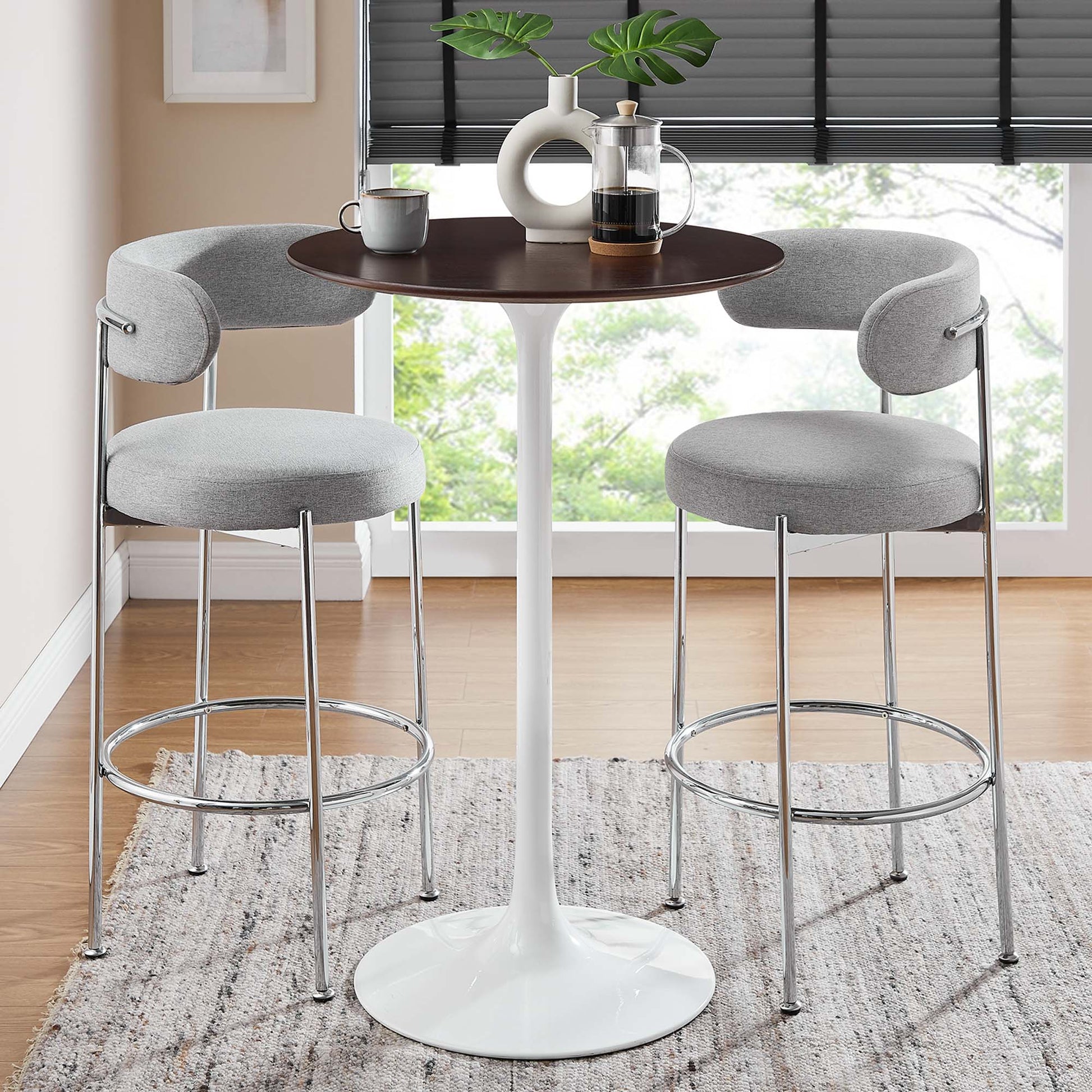 Lippa 28" Round Wood Bar Table by Modway - Best Buy Furniture