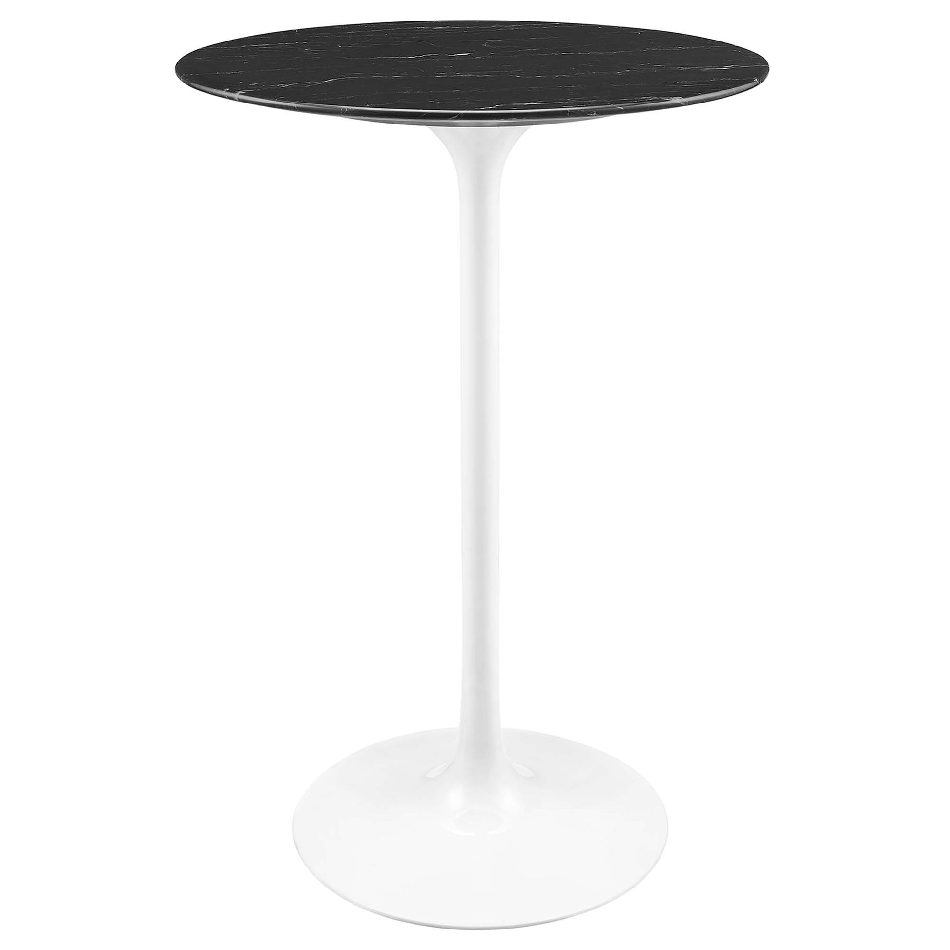 Lippa 28" Round Faux Marble Bar Table by Modway - Best Buy Furniture