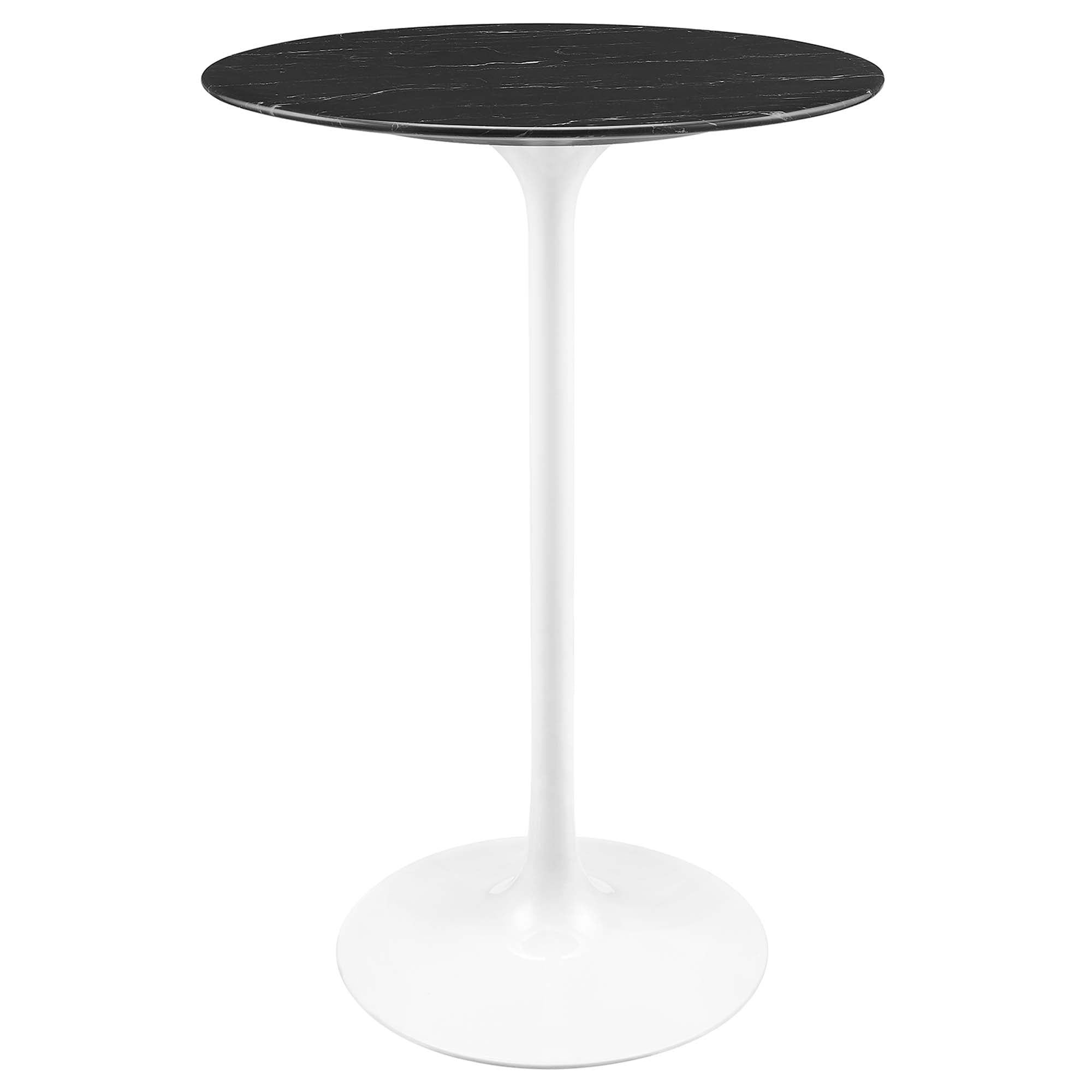 Lippa 28" Round Faux Marble Bar Table by Modway - Best Buy Furniture